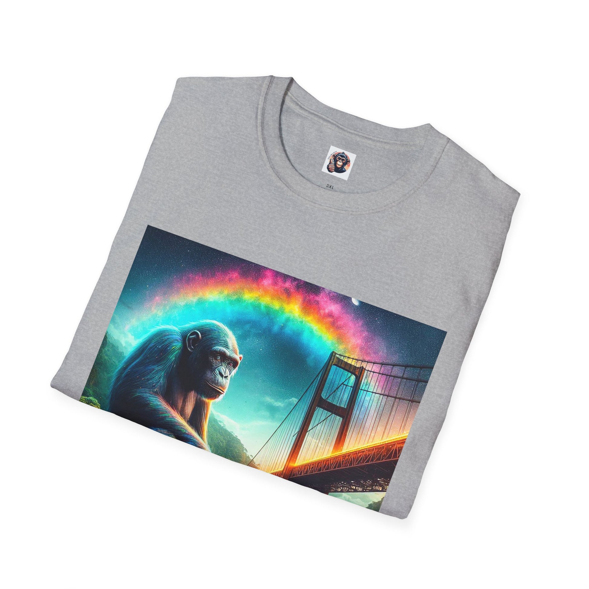 Bonobo rainbow bridge T-Shirt Printify