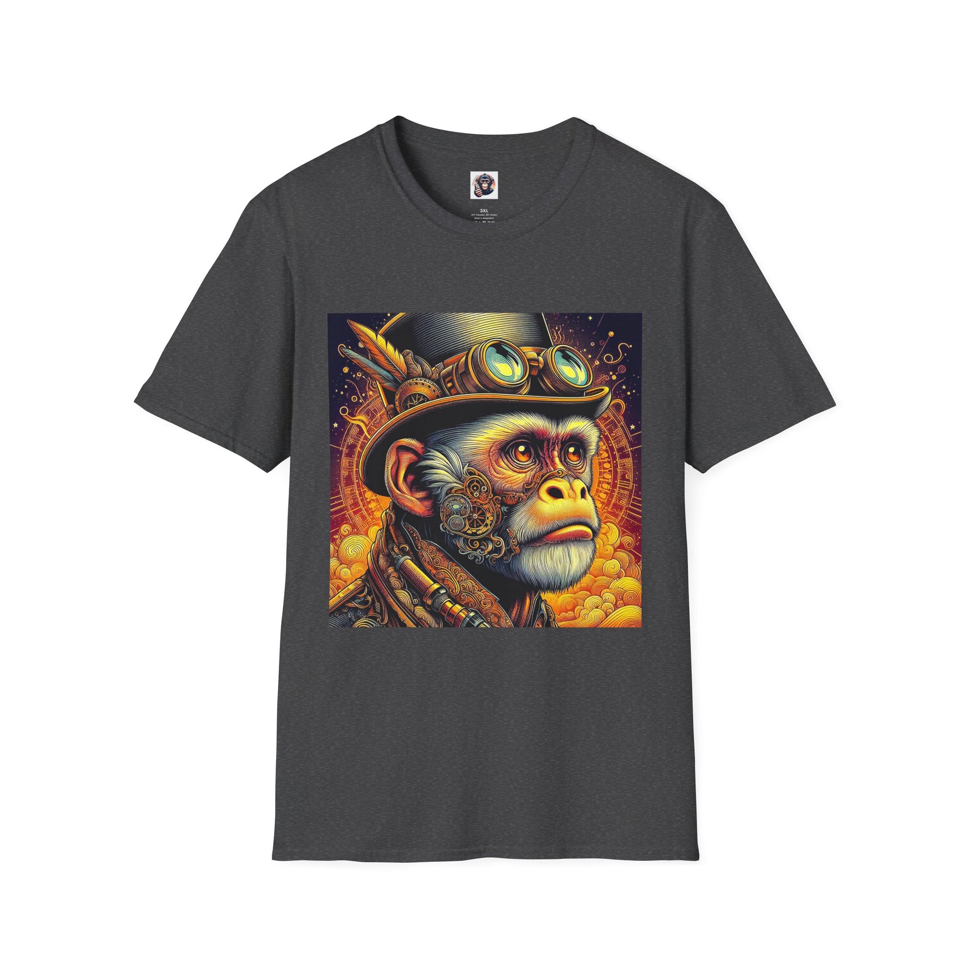 Capuchin Monkey T-Shirt Printify XS Dark Heather