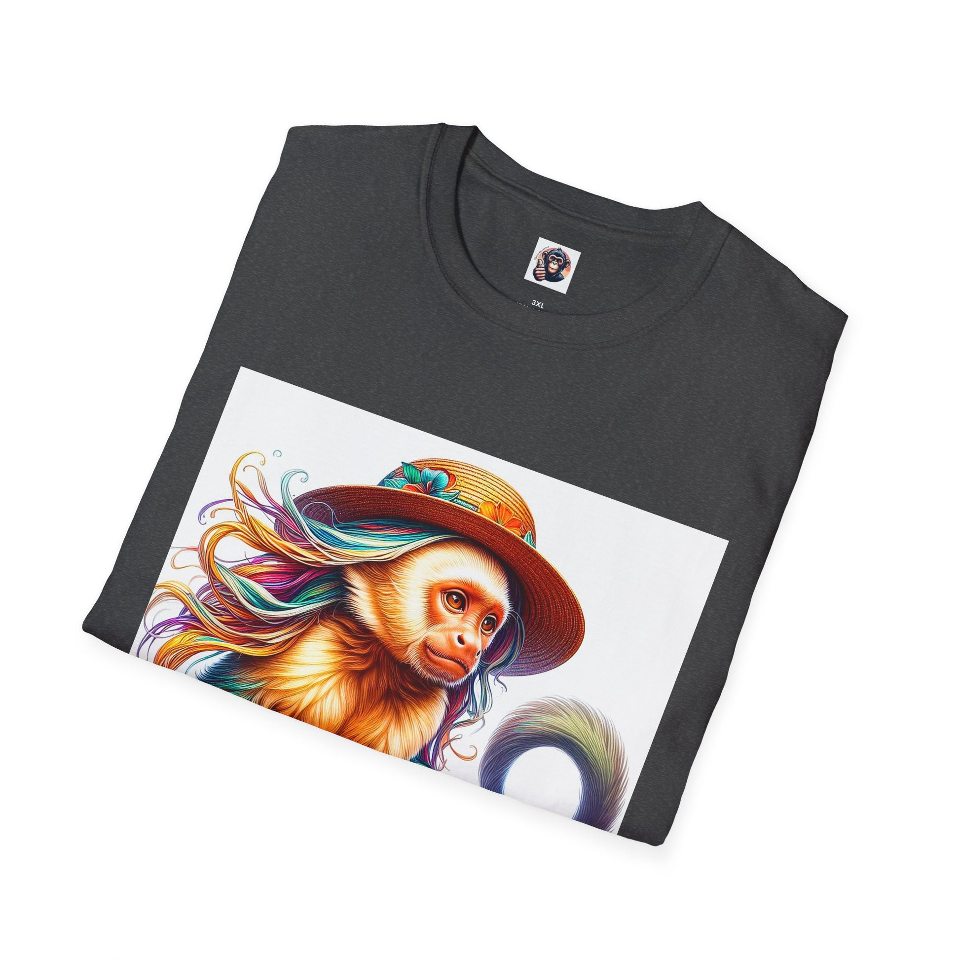 Capuchin Monkey beach surfer T-Shirt Printify