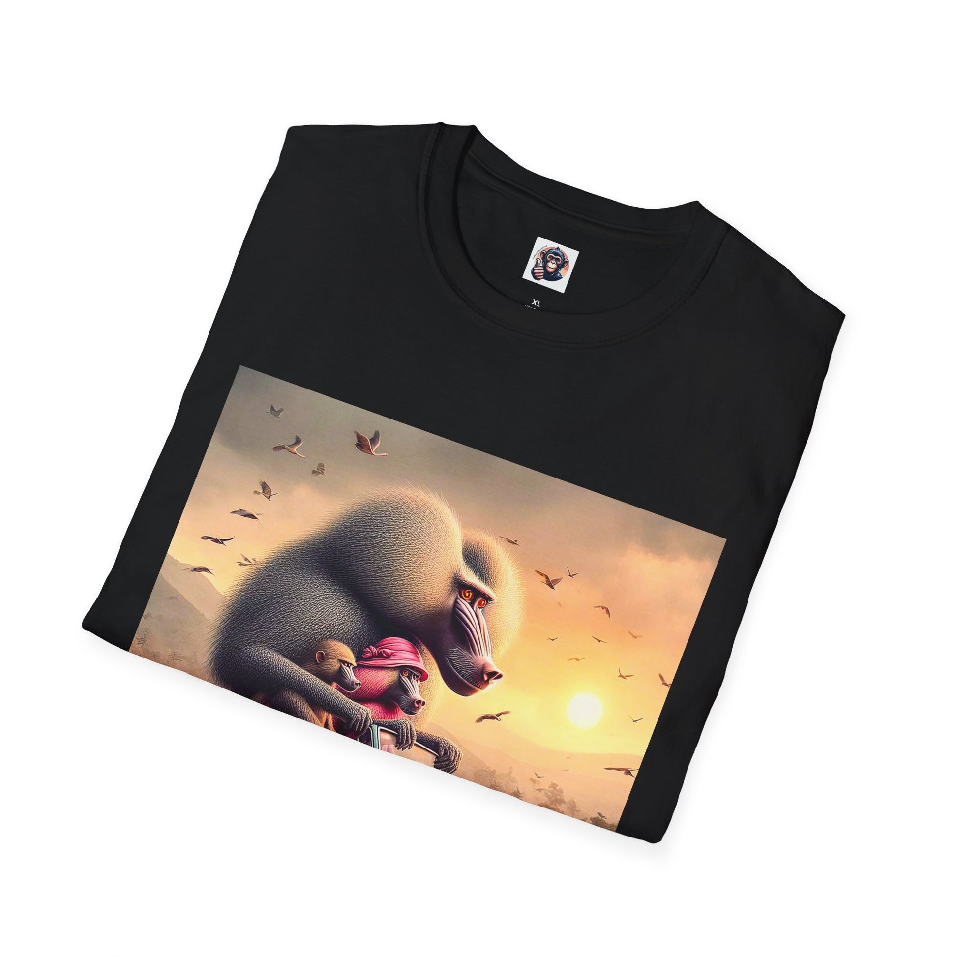 Wacky Baboon tiny car T-Shirt Printify