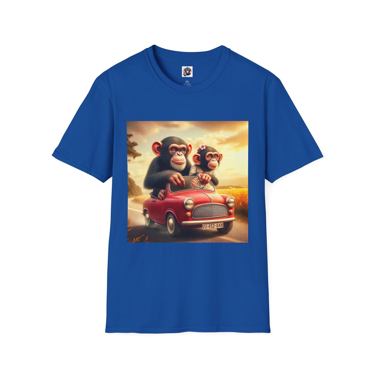 Wacky Chimp tiny car T-Shirt Printify XS Royal