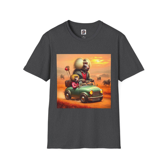 Wacky Baboon tiny car T-Shirt Printify XS Dark Heather