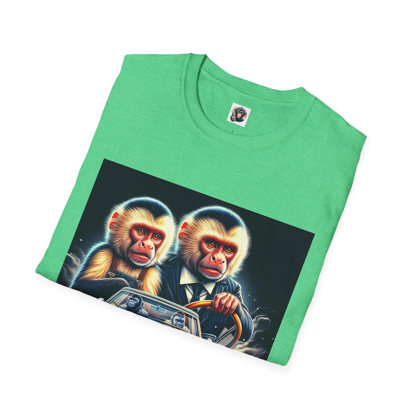 Wacky Capuchin Monkey men in black shirt