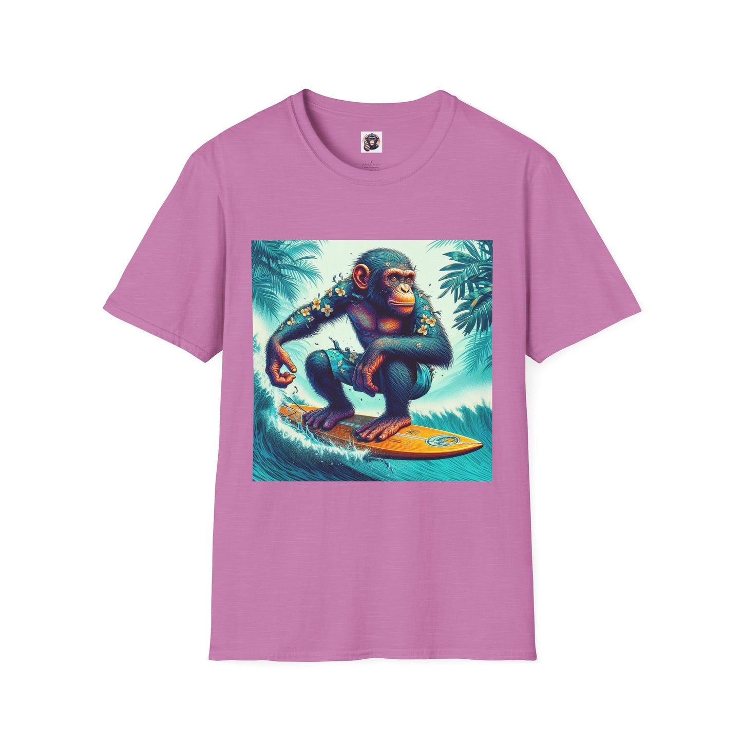 Bonobo crashing waves T-Shirt Printify S Heather Radiant Orchid