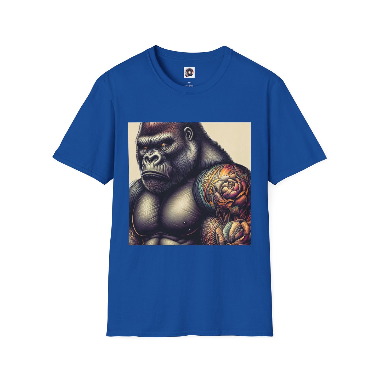 Gorilla angry T-Shirt Printify XS Royal