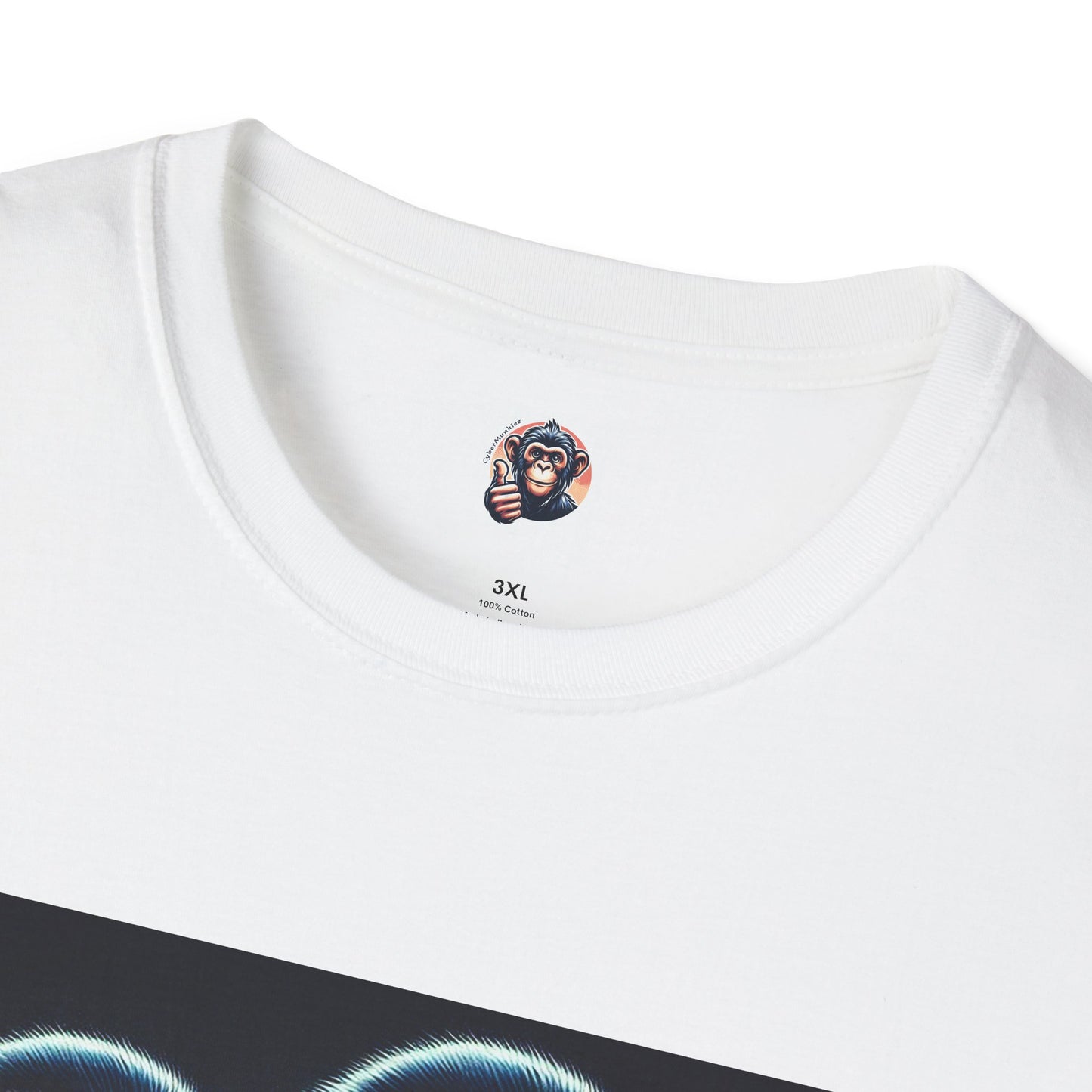 Wacky Capuchin Monkey men in black shirt T-Shirt Printify