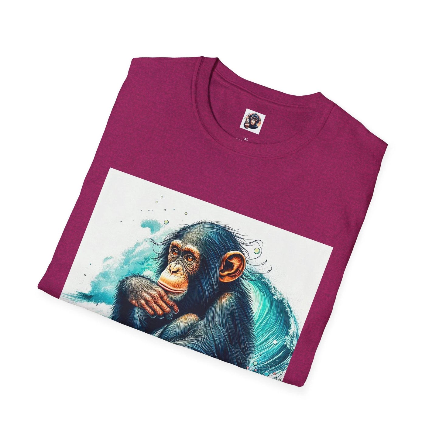 Bonobo surfing by Printify