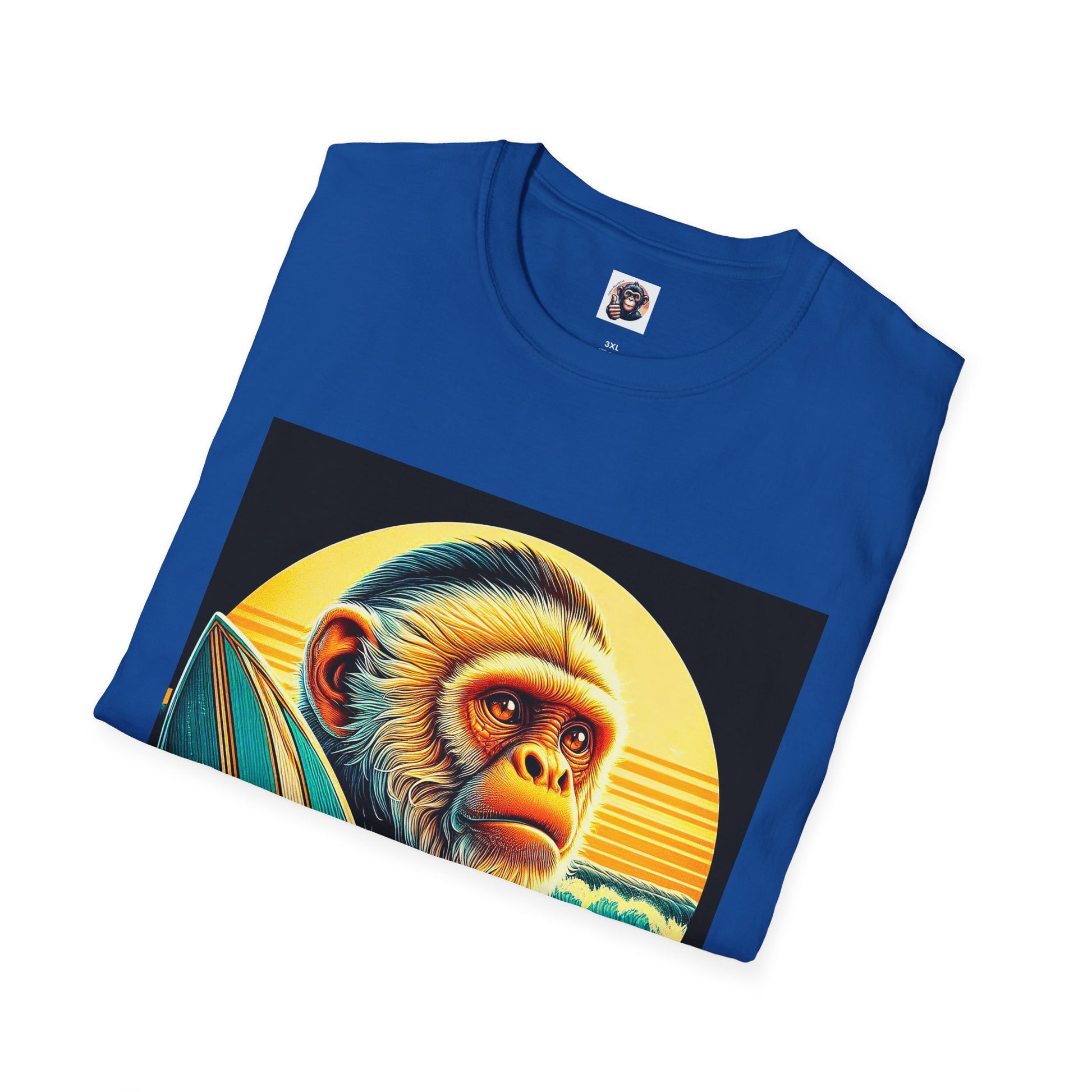 Capuchin Monkey old surfer T-Shirt Printify