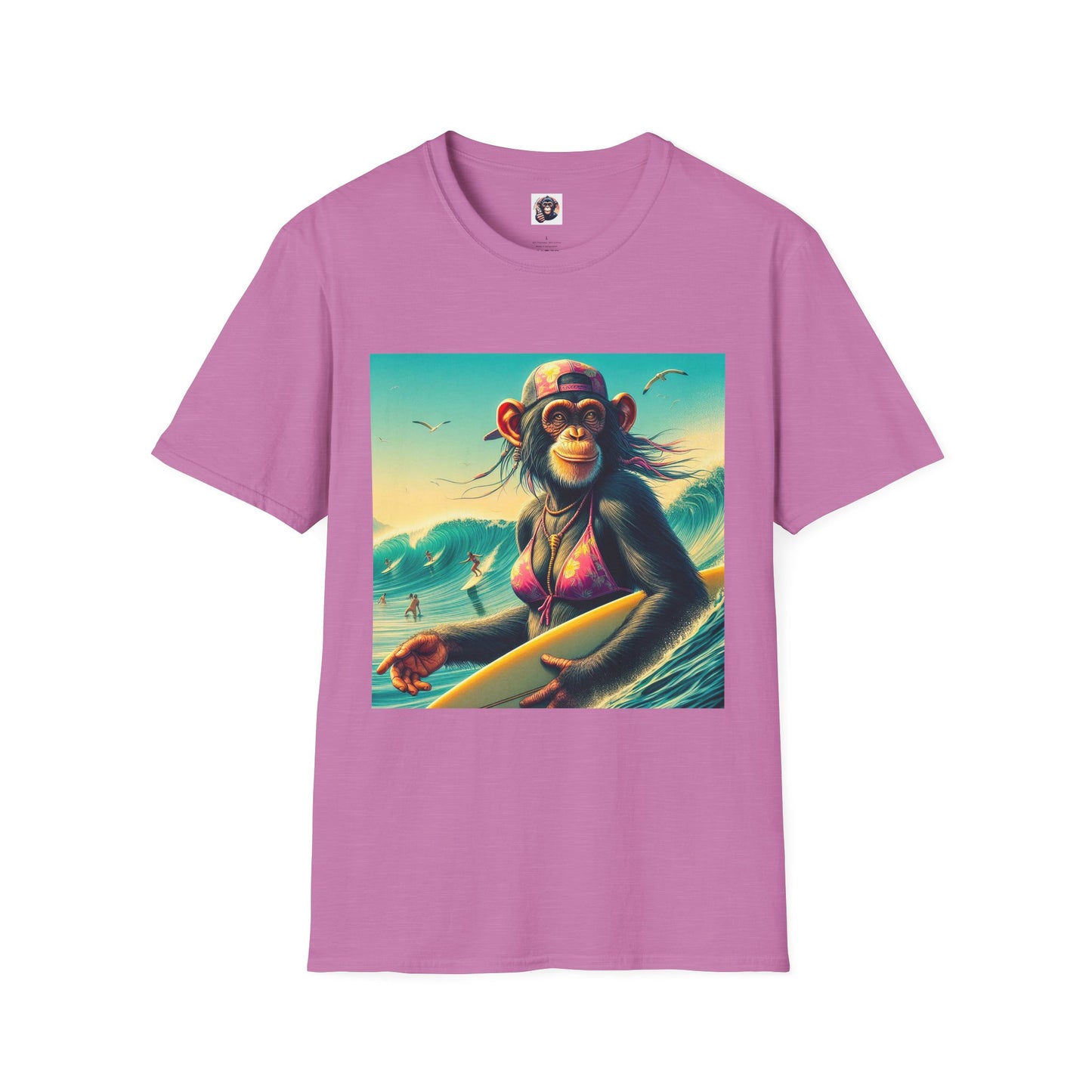 Chimp ocean babe T-Shirt Printify S Heather Radiant Orchid