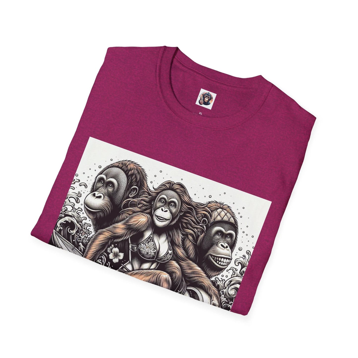 Orangutans surfing queens by Printify