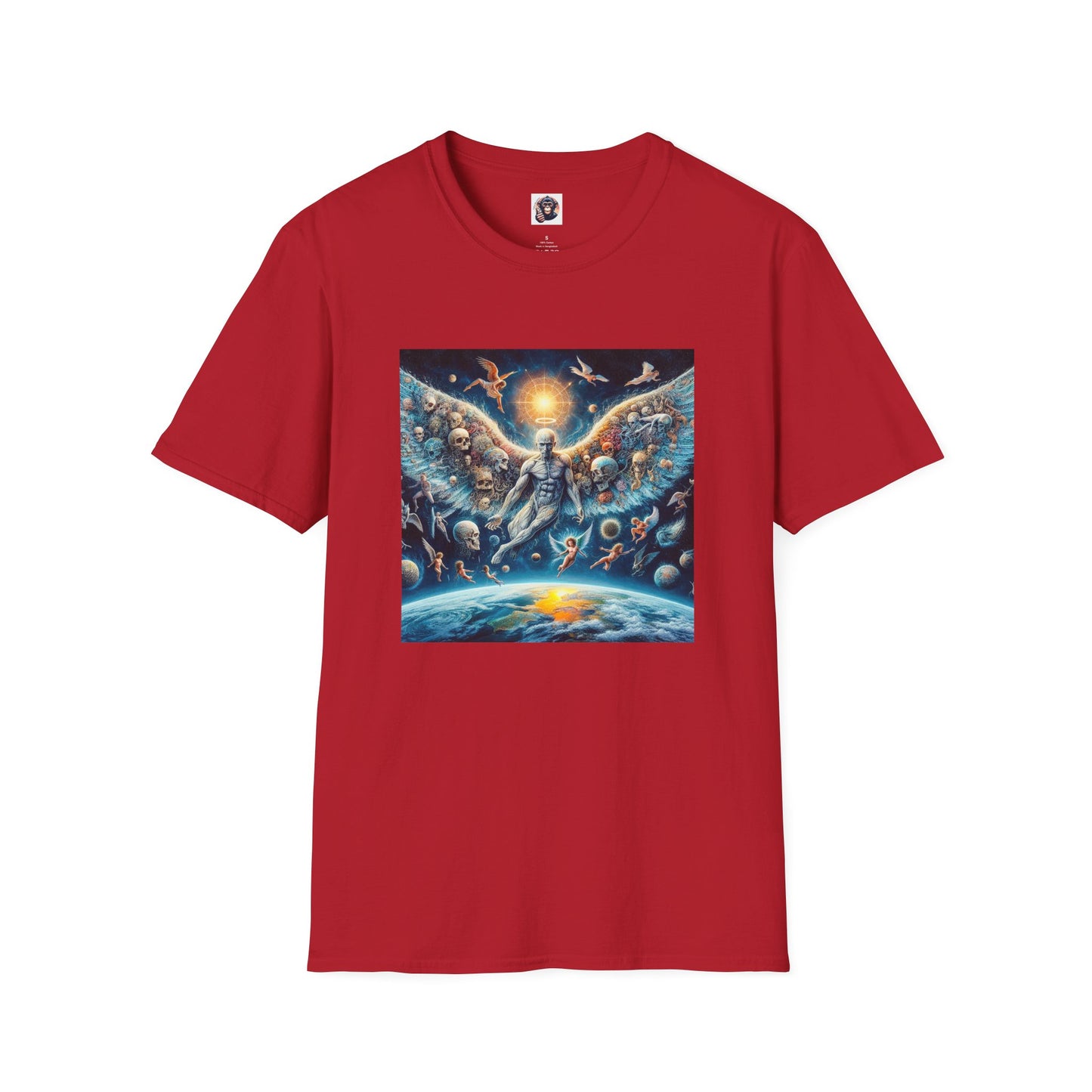 Homo Sapiens pretty Angel T-Shirt Printify S Cherry Red