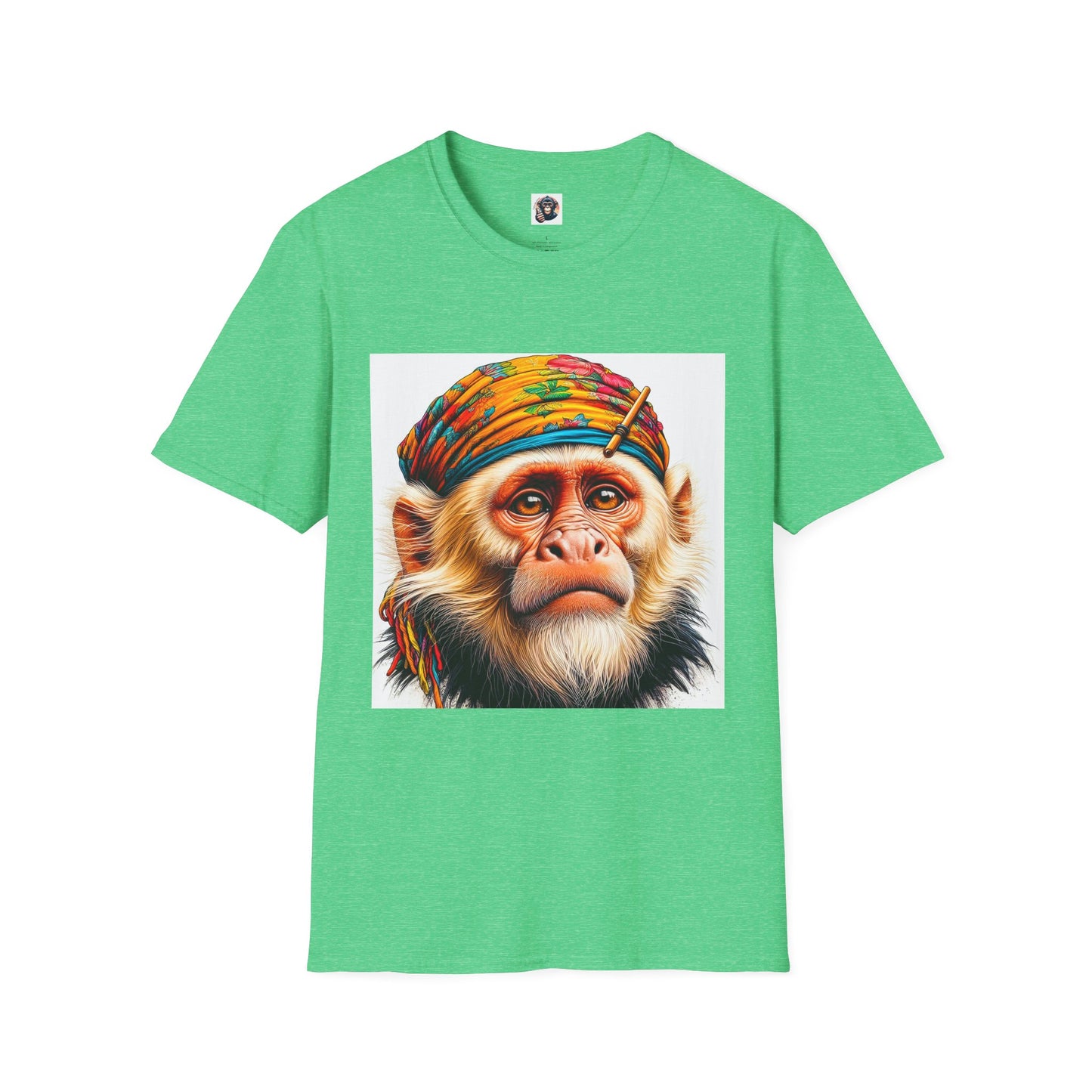 Capuchin Monkey old soul shirt T-Shirt Printify S Heather Irish Green