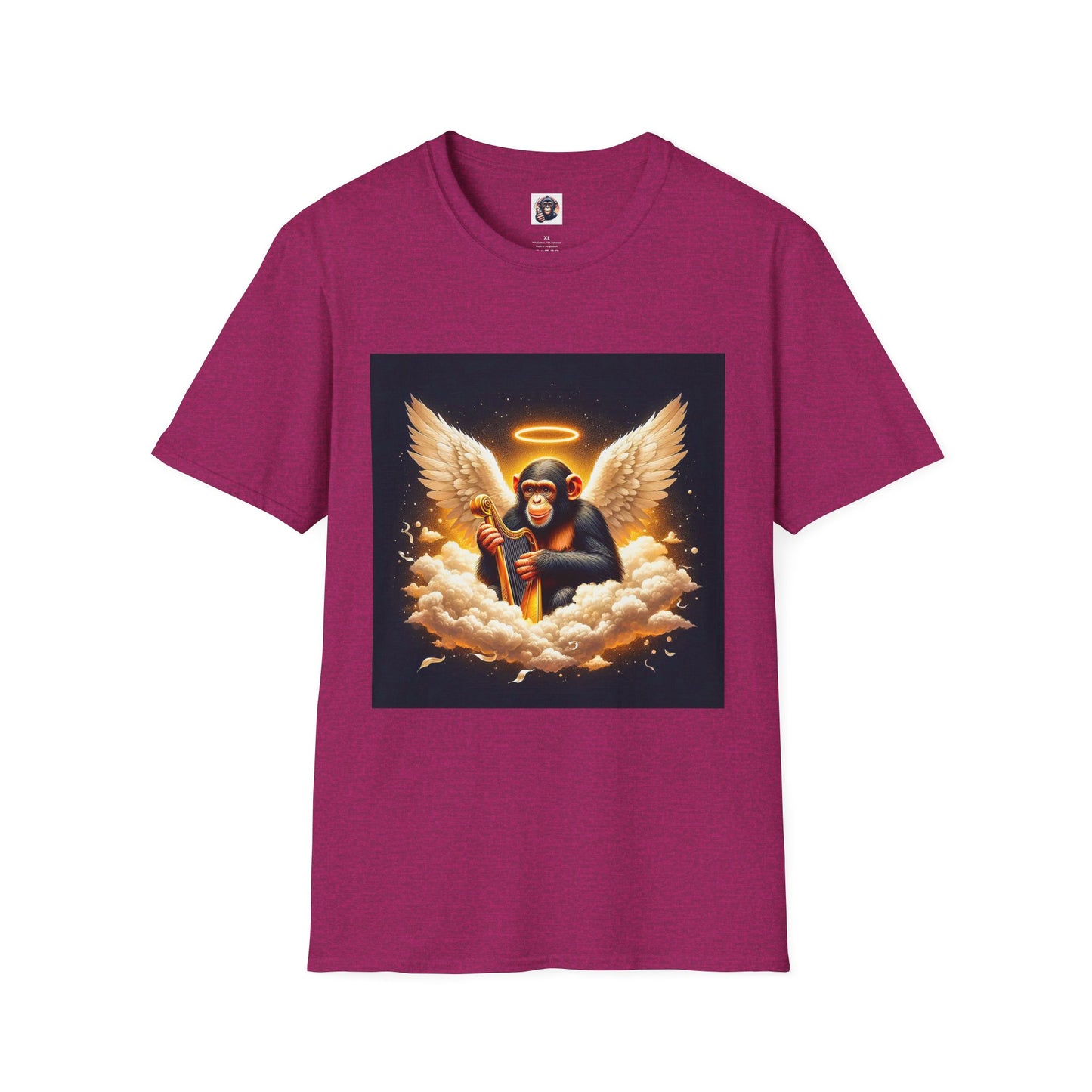 Chimp Angel T-Shirt Printify S Antique Heliconia