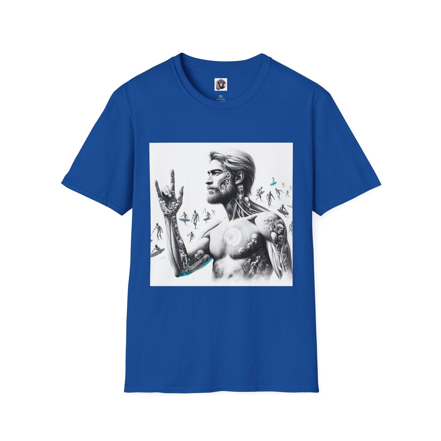Homo Sapiens robot T-Shirt Printify XS Royal