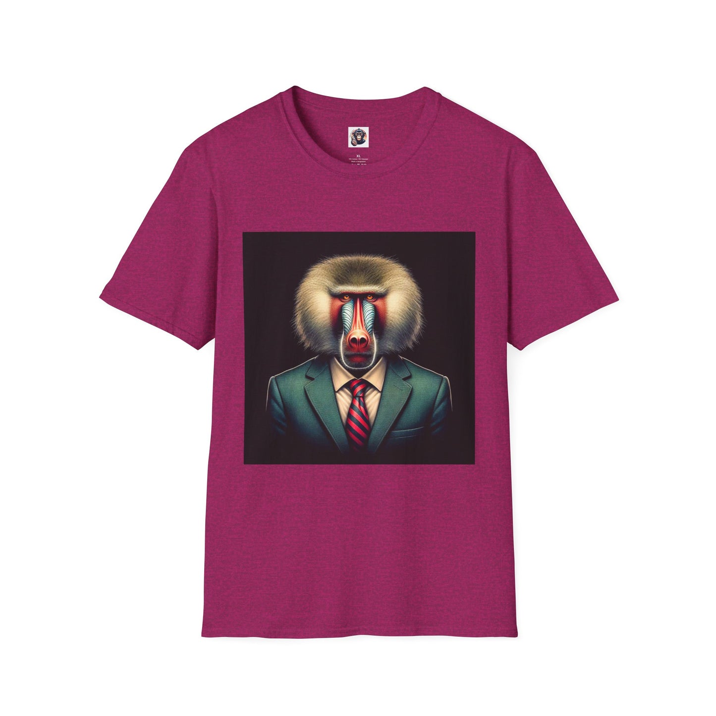 Baboon business professionals T-Shirt Printify S Antique Heliconia