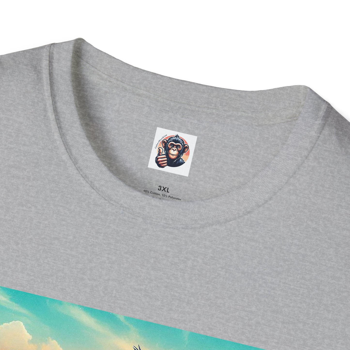 Lemurs surfing dude T-Shirt Printify