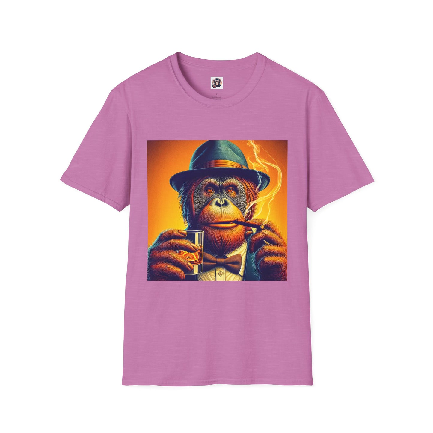 Orangutans whiskey man T-Shirt Printify S Heather Radiant Orchid