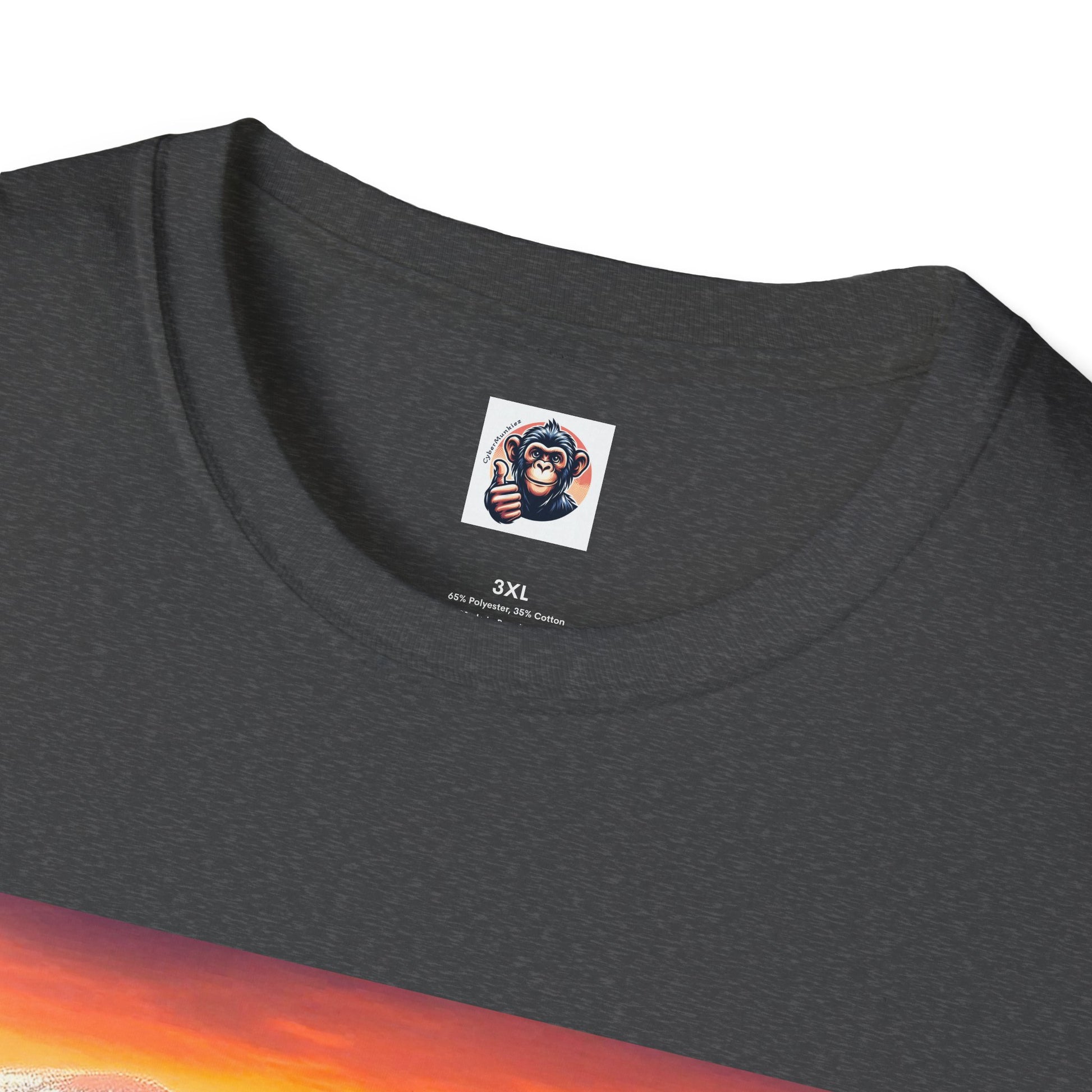 Wacky Bonobo driving sunset T-Shirt Printify