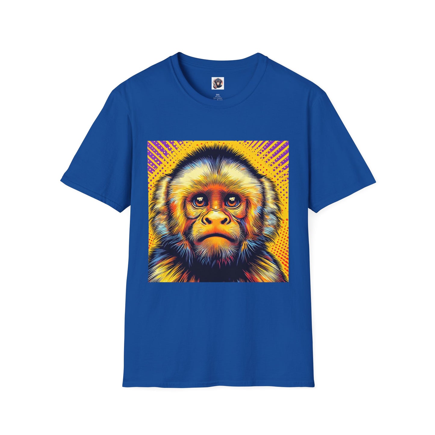 Capuchin Monkey yellow T-Shirt Printify XS Royal