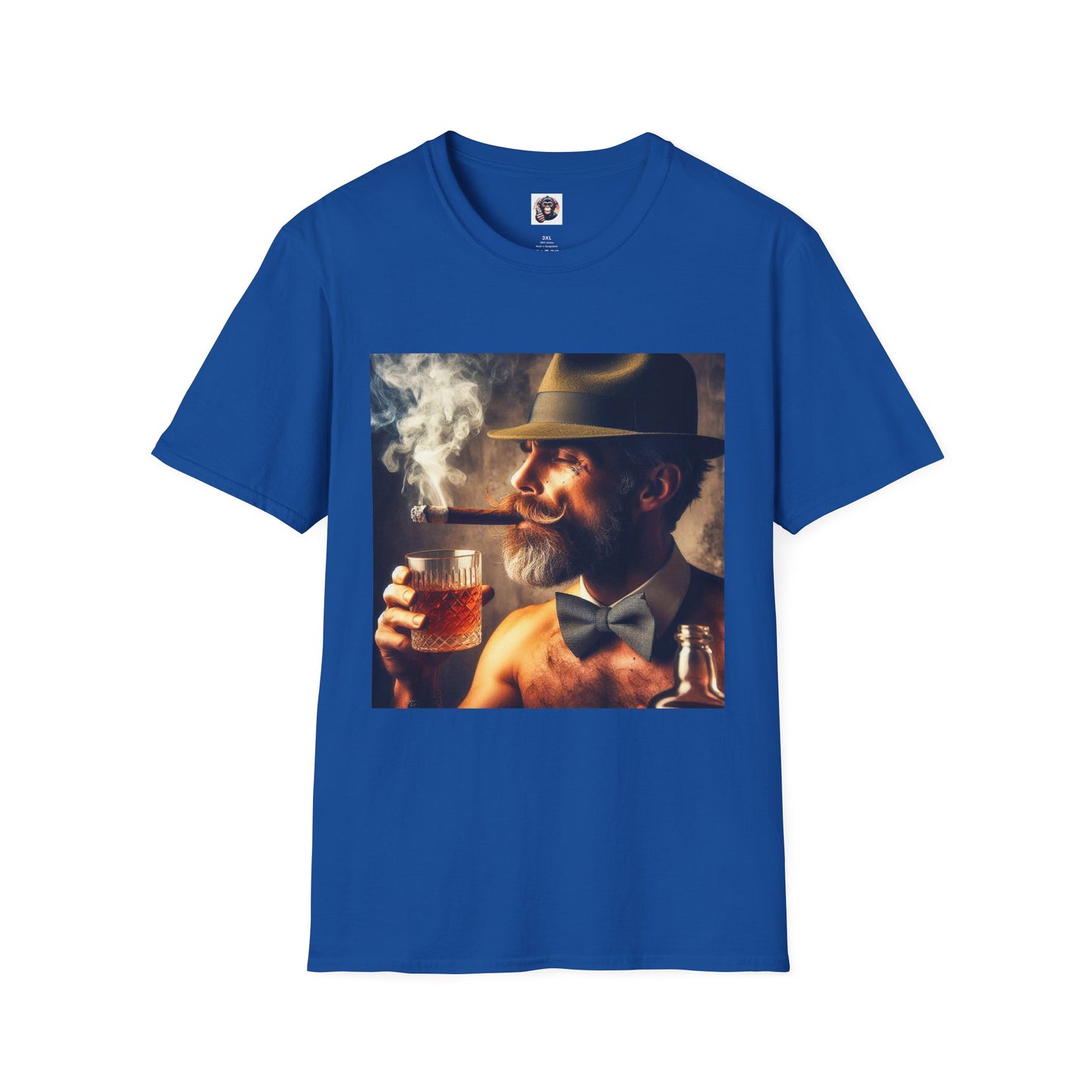 Homo Sapiens bar smoking T-Shirt Printify XS Royal