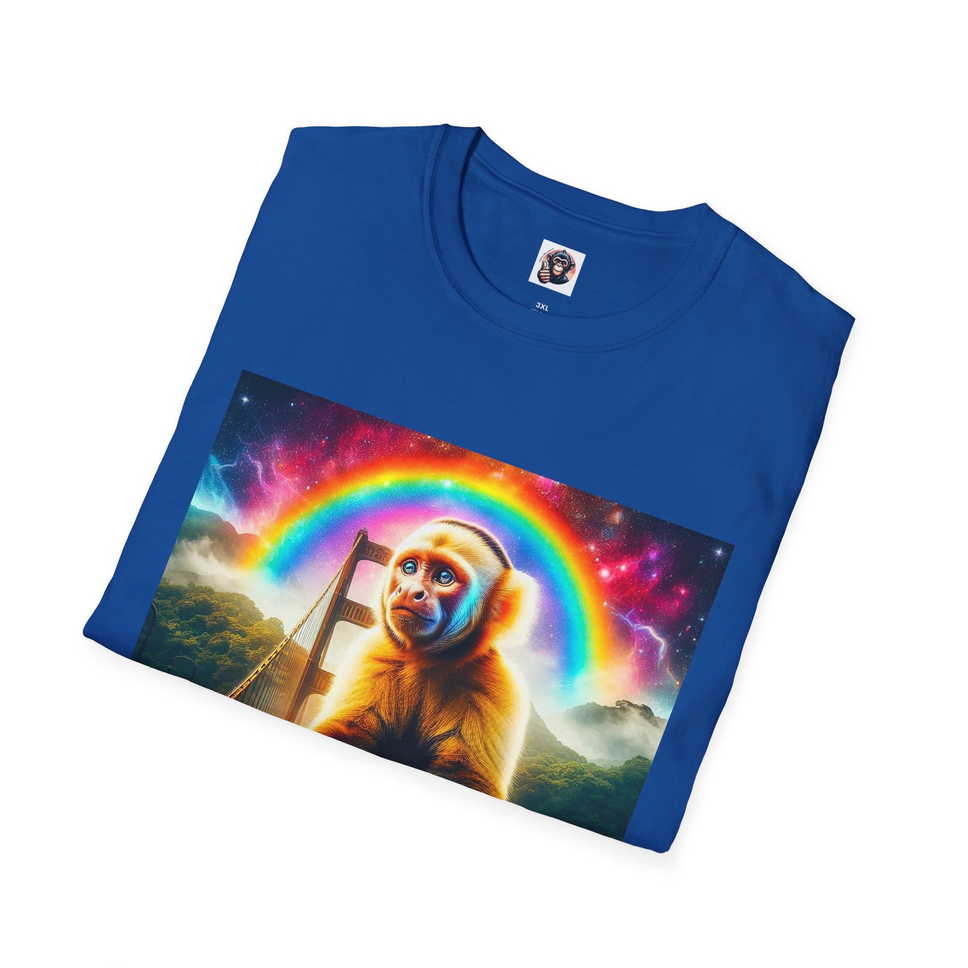 Capuchin Monkey rainbow bridge T-Shirt Printify