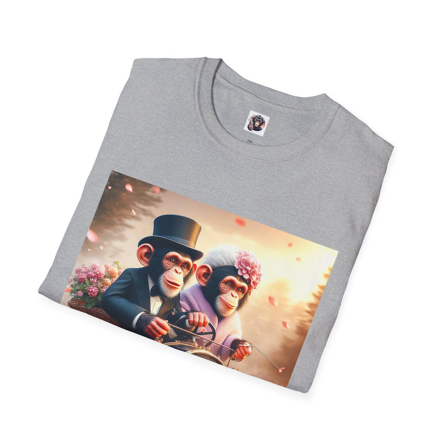 Wacky Chimp driving car T-Shirt Printify