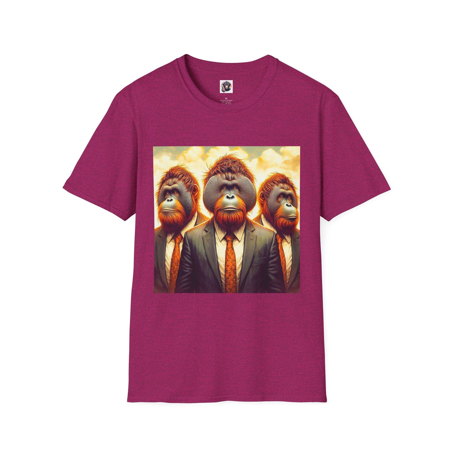 Orangutans business men T-Shirt Printify S Antique Heliconia