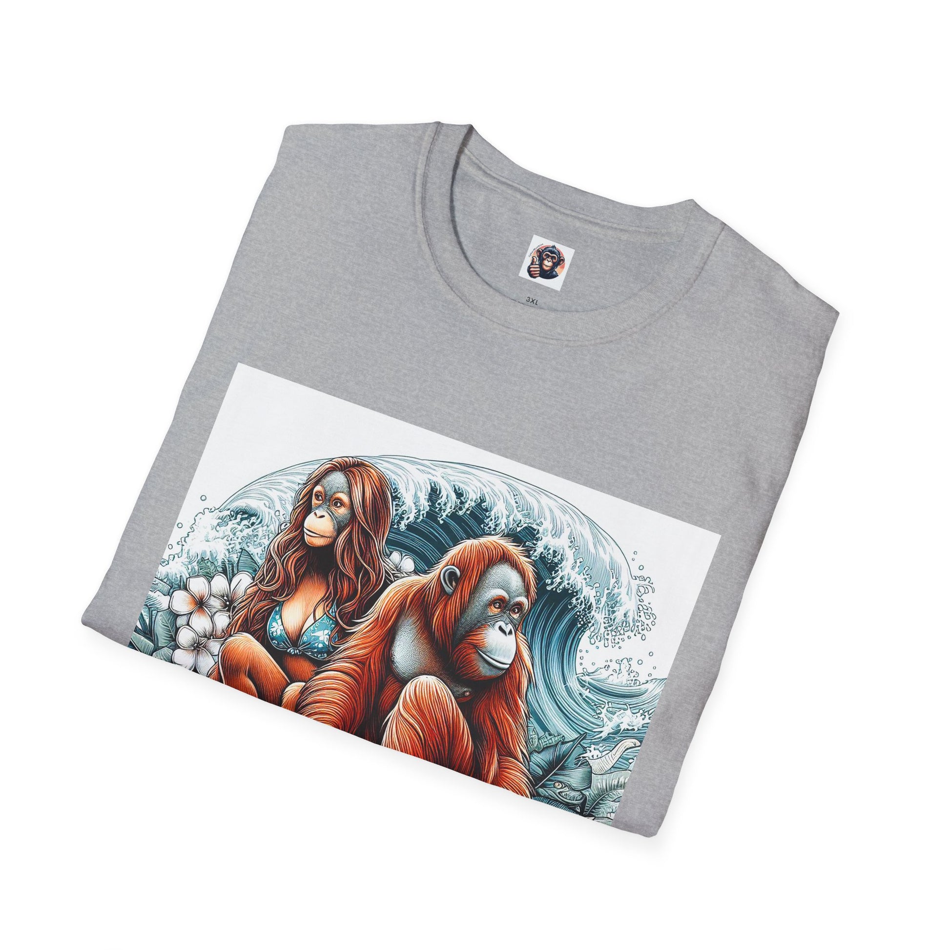 Orangutans surfing T-Shirt Printify