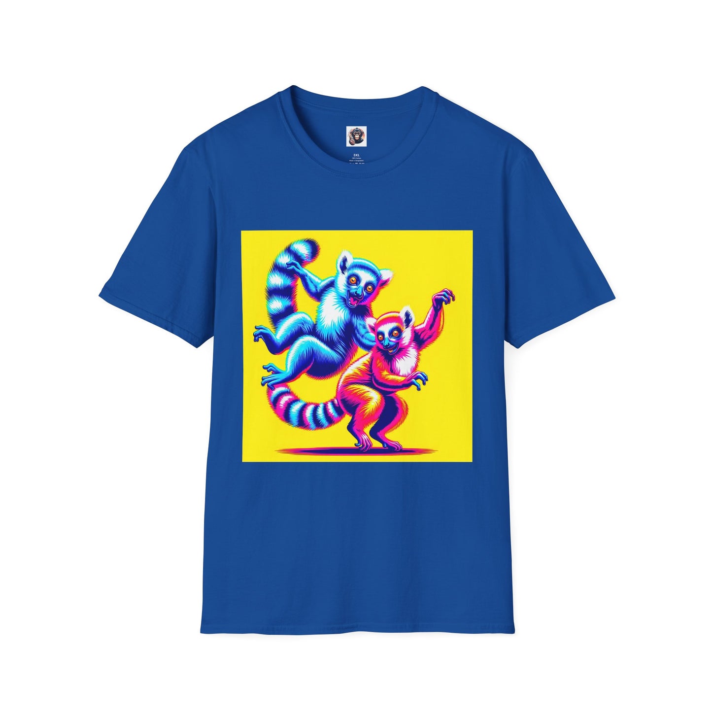 Lemurs happy dancing T-Shirt Printify XS Royal