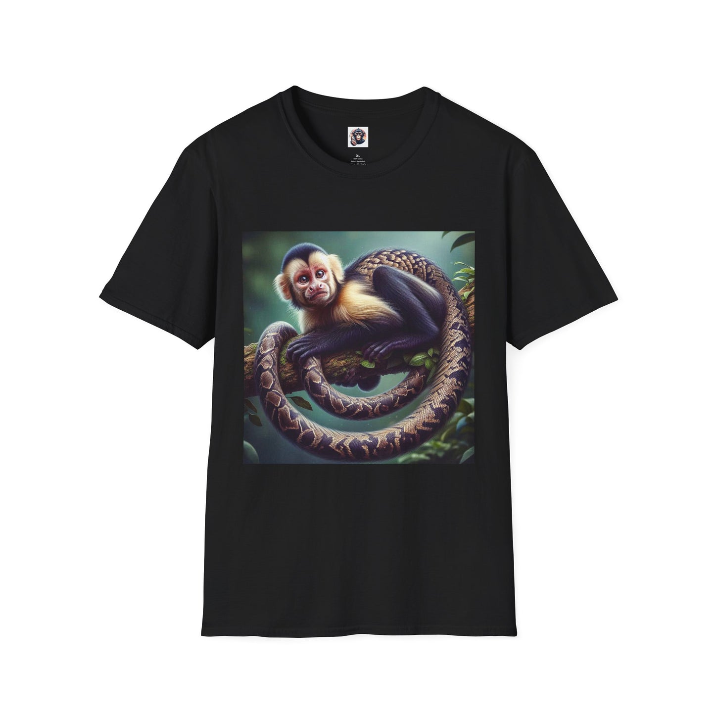 Capuchin Monkey tree climber shirt T-Shirt Printify XS Black