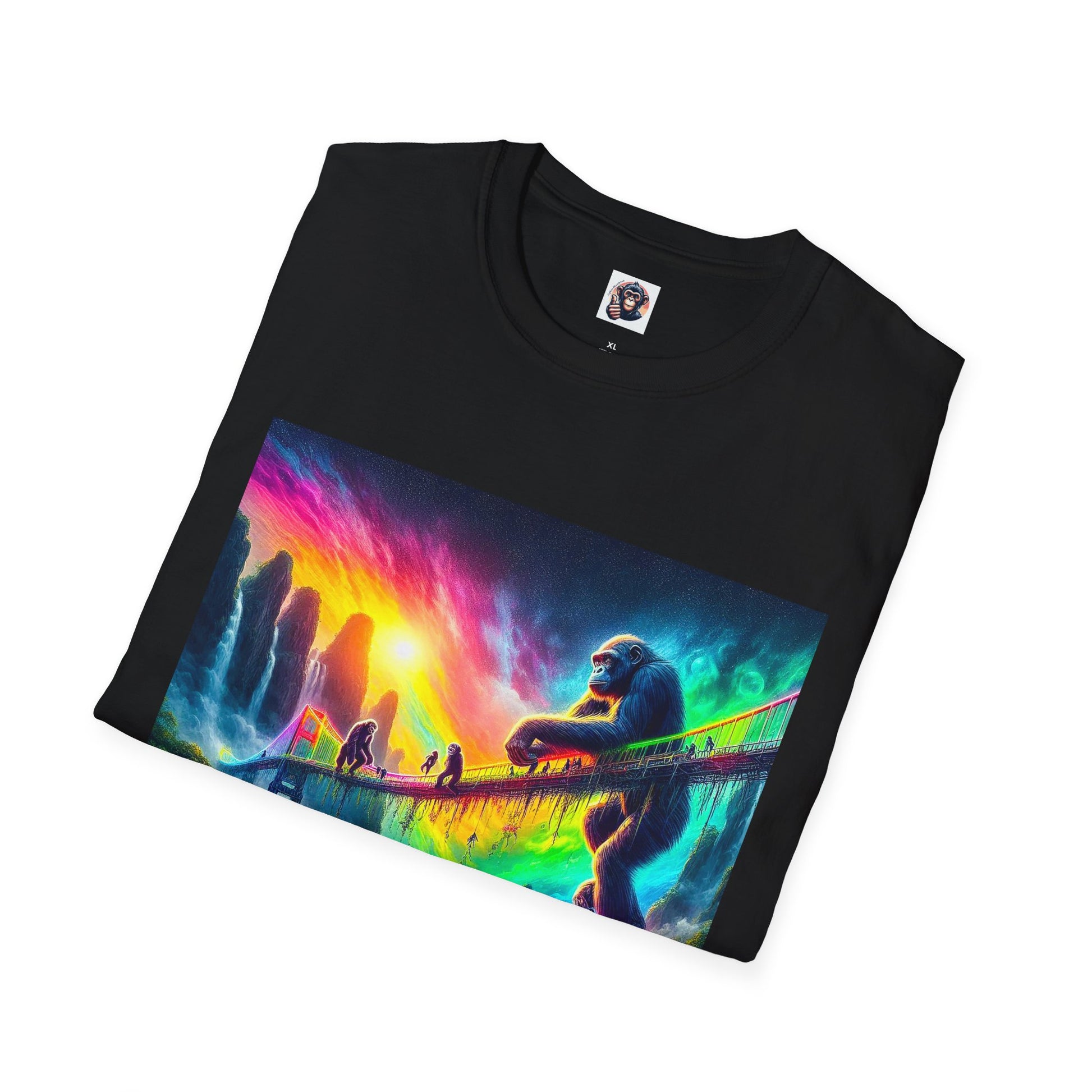 Bonobo rainbow bridge T-Shirt Printify