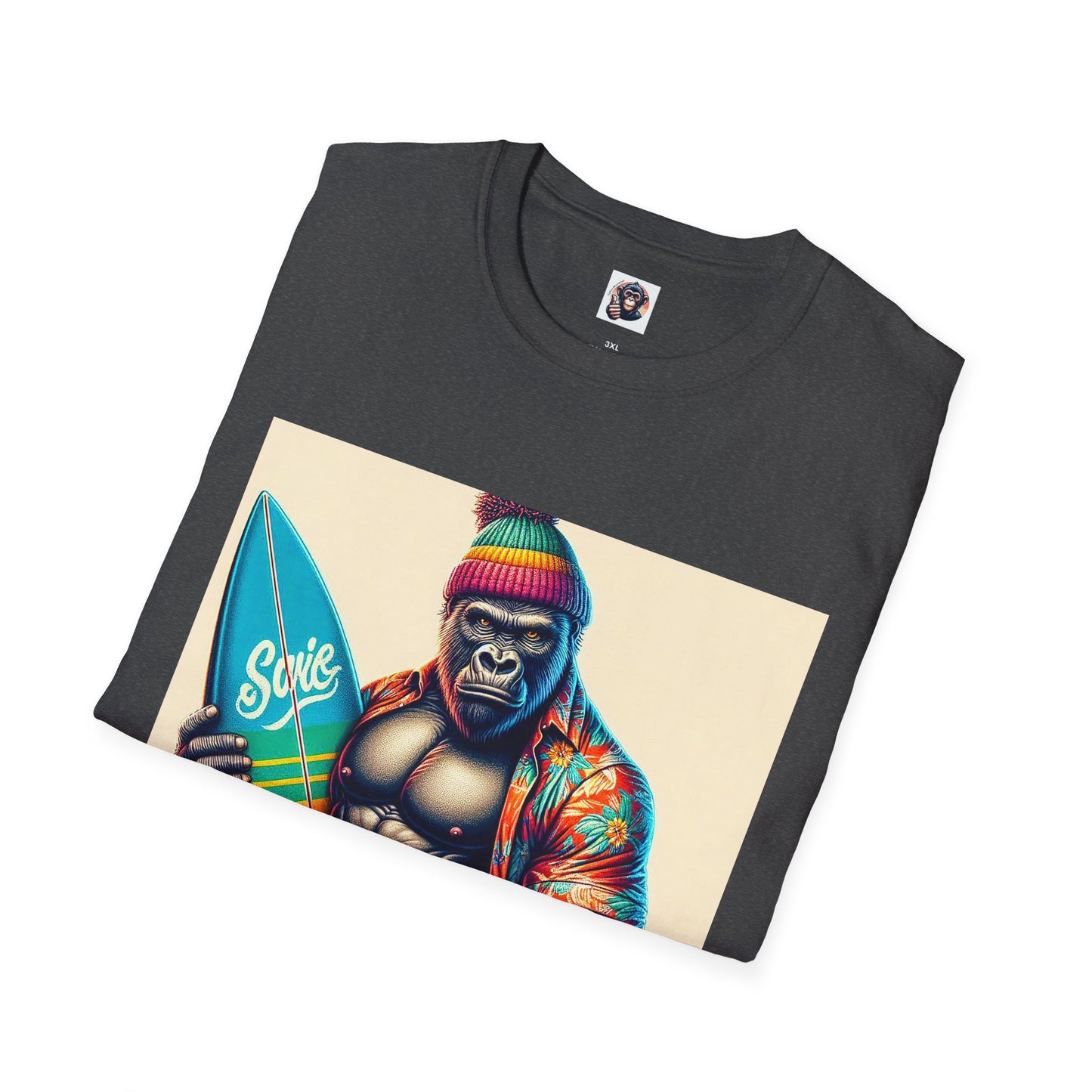 Gorilla angry surfer T-Shirt Printify