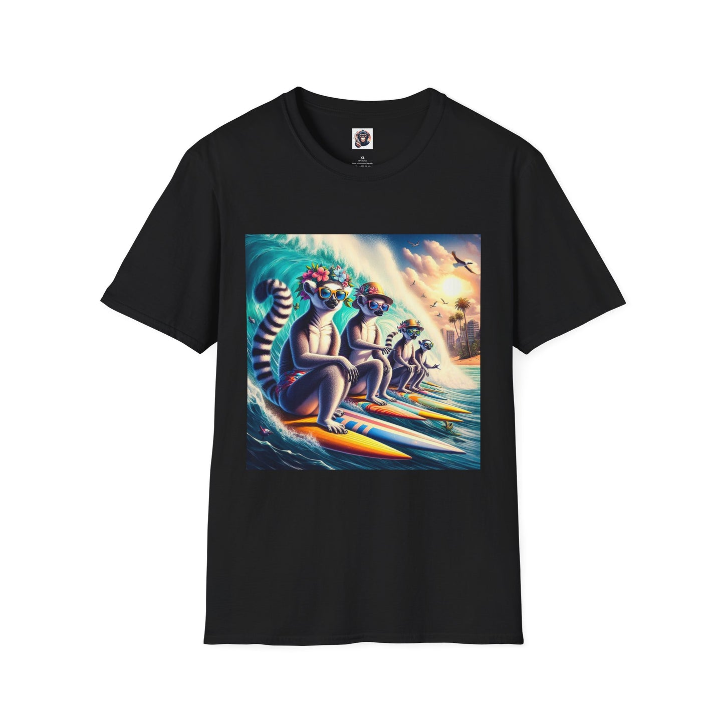 Lemurs T-Shirt Printify S Black