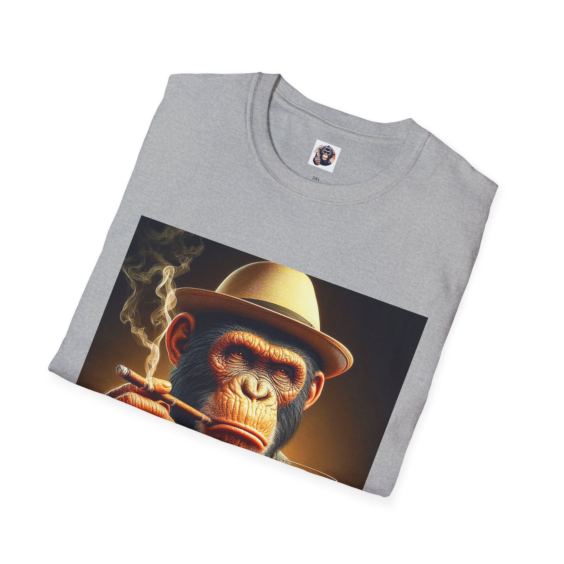 Bonobo whiskey and smoking T-Shirt Printify