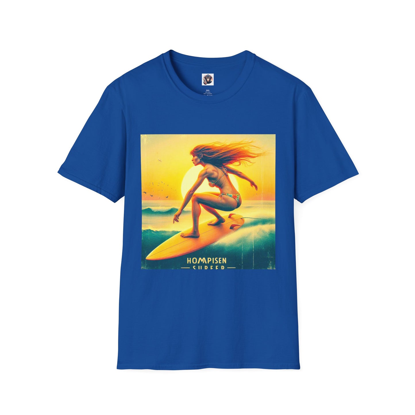 Homo Sapiens beach surfer T-Shirt Printify XS Royal