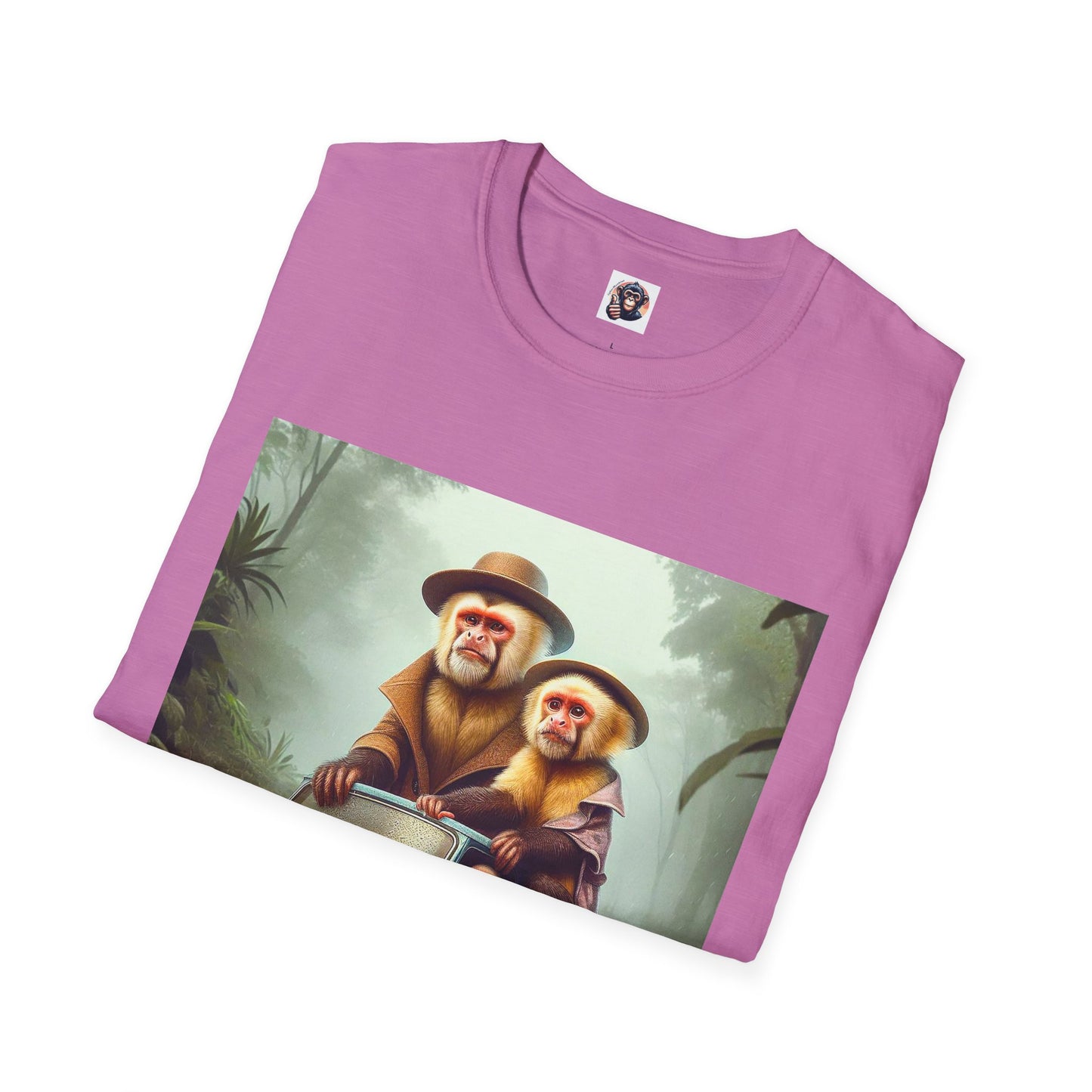 Capuchin Monkey couple driving shirt