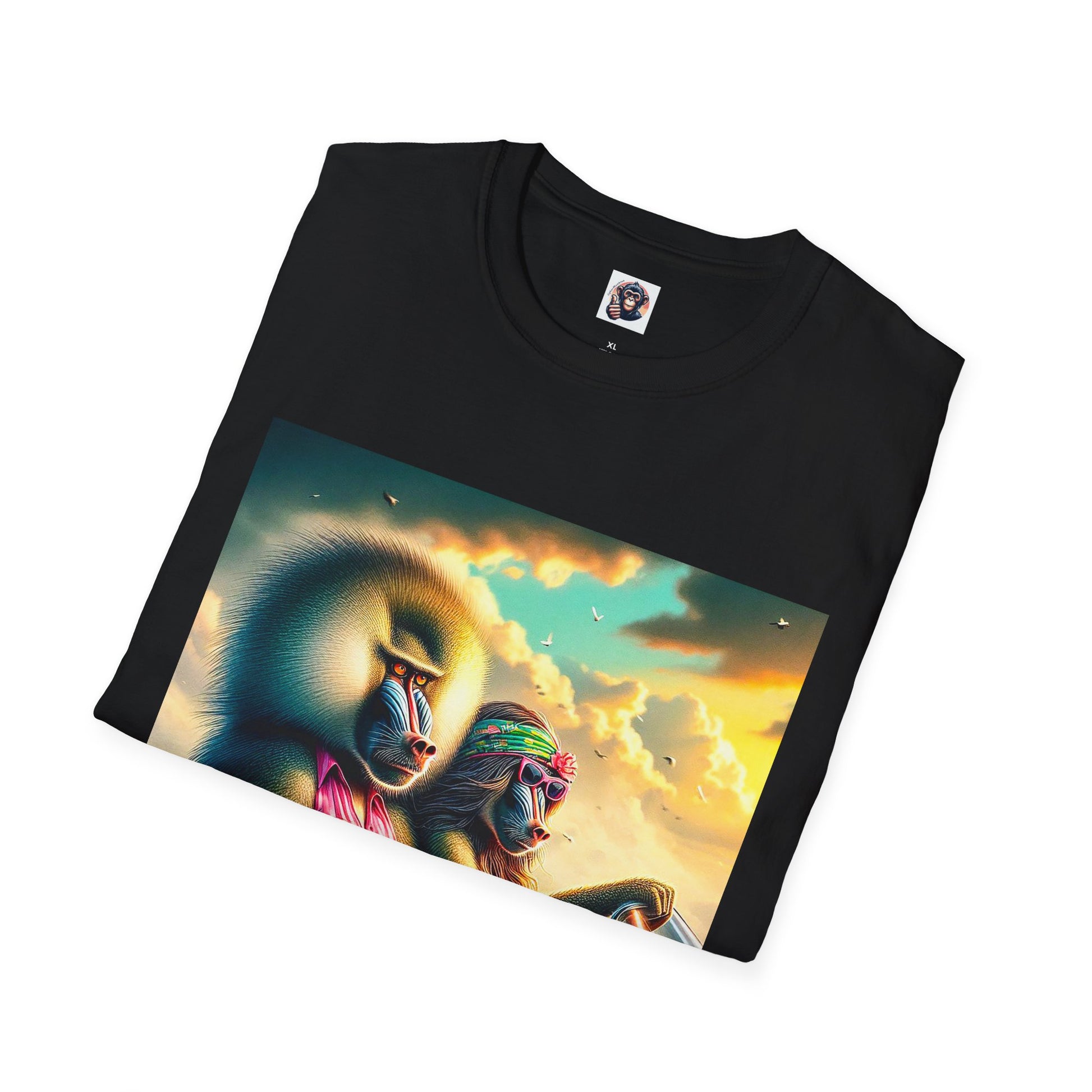 Wacky Baboon couple driving T-Shirt Printify