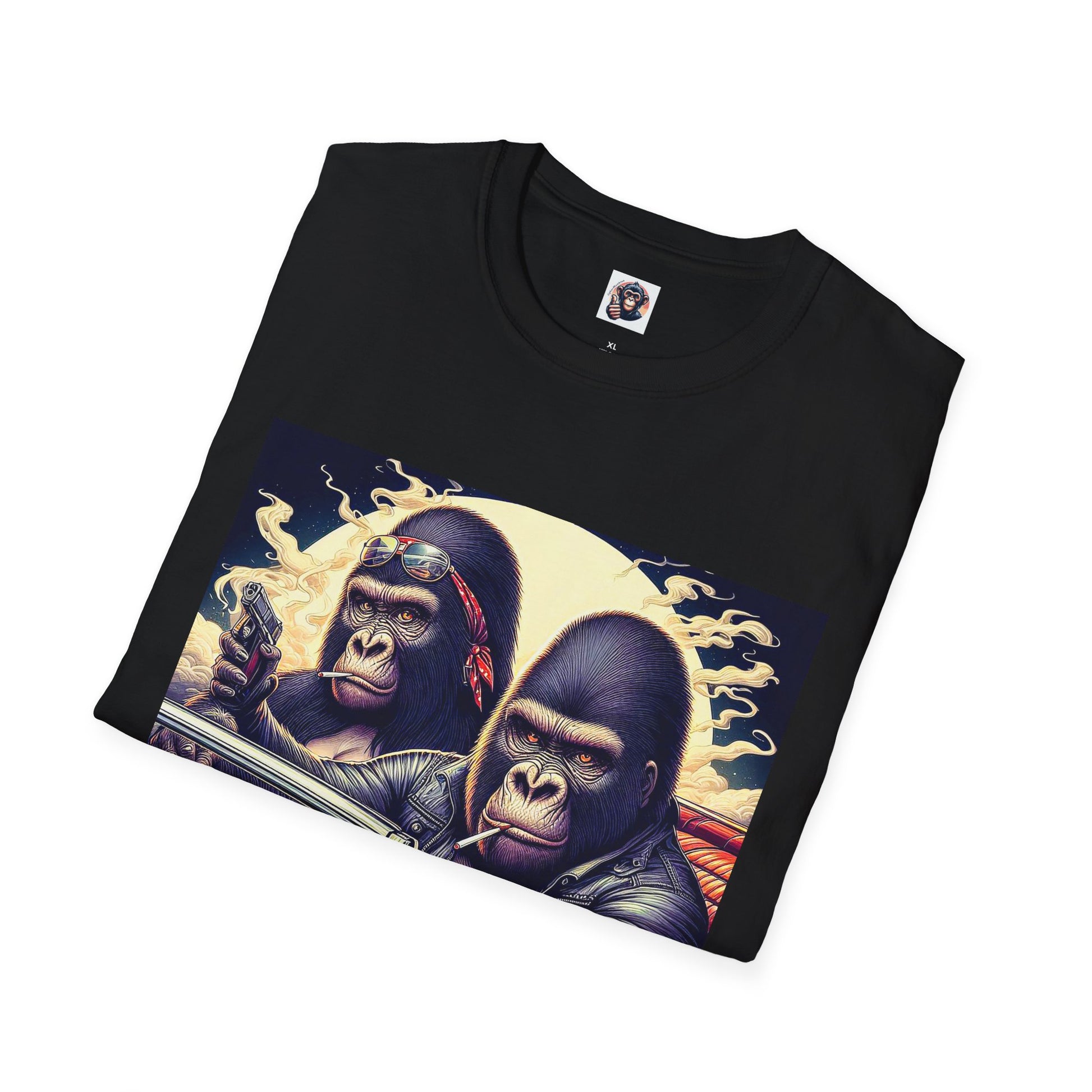 Wacky Gorilla red car T-Shirt Printify