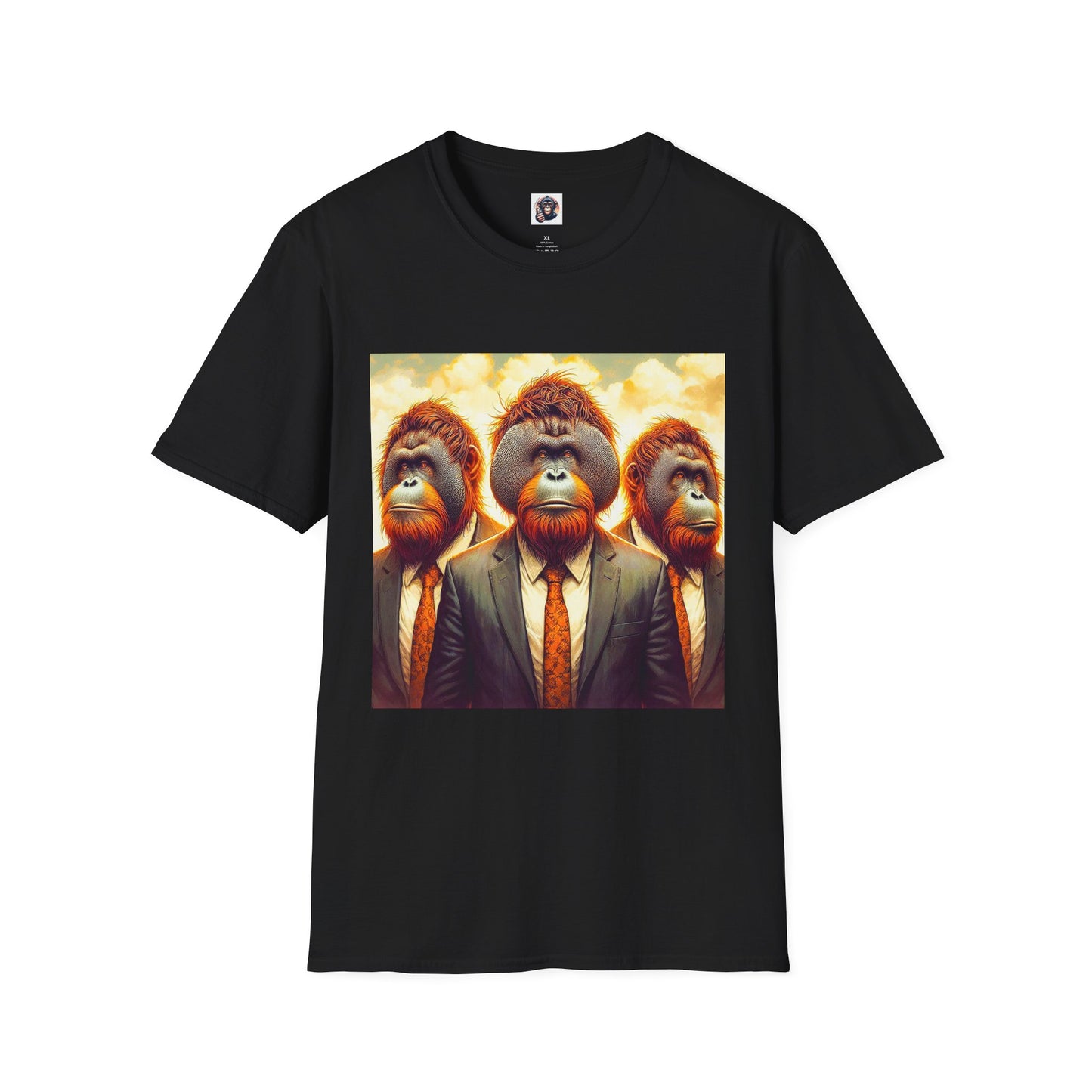 Orangutans business men T-Shirt Printify XS Black