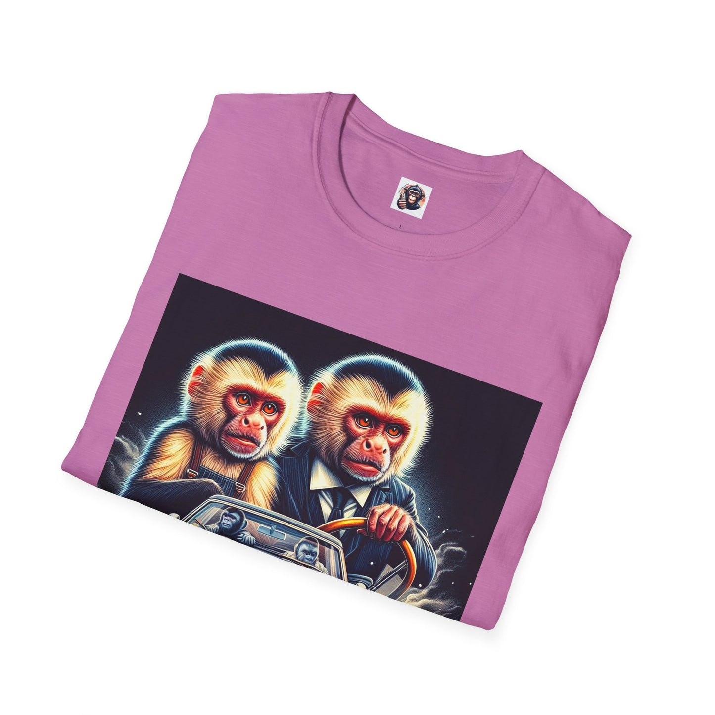 Wacky Capuchin Monkey men in black shirt