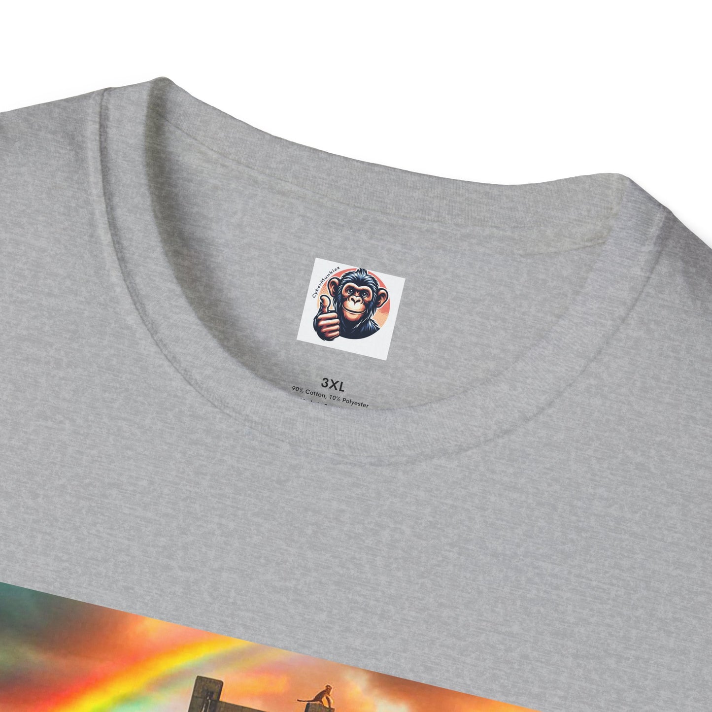 Baboon rainbow bridge T-Shirt Printify