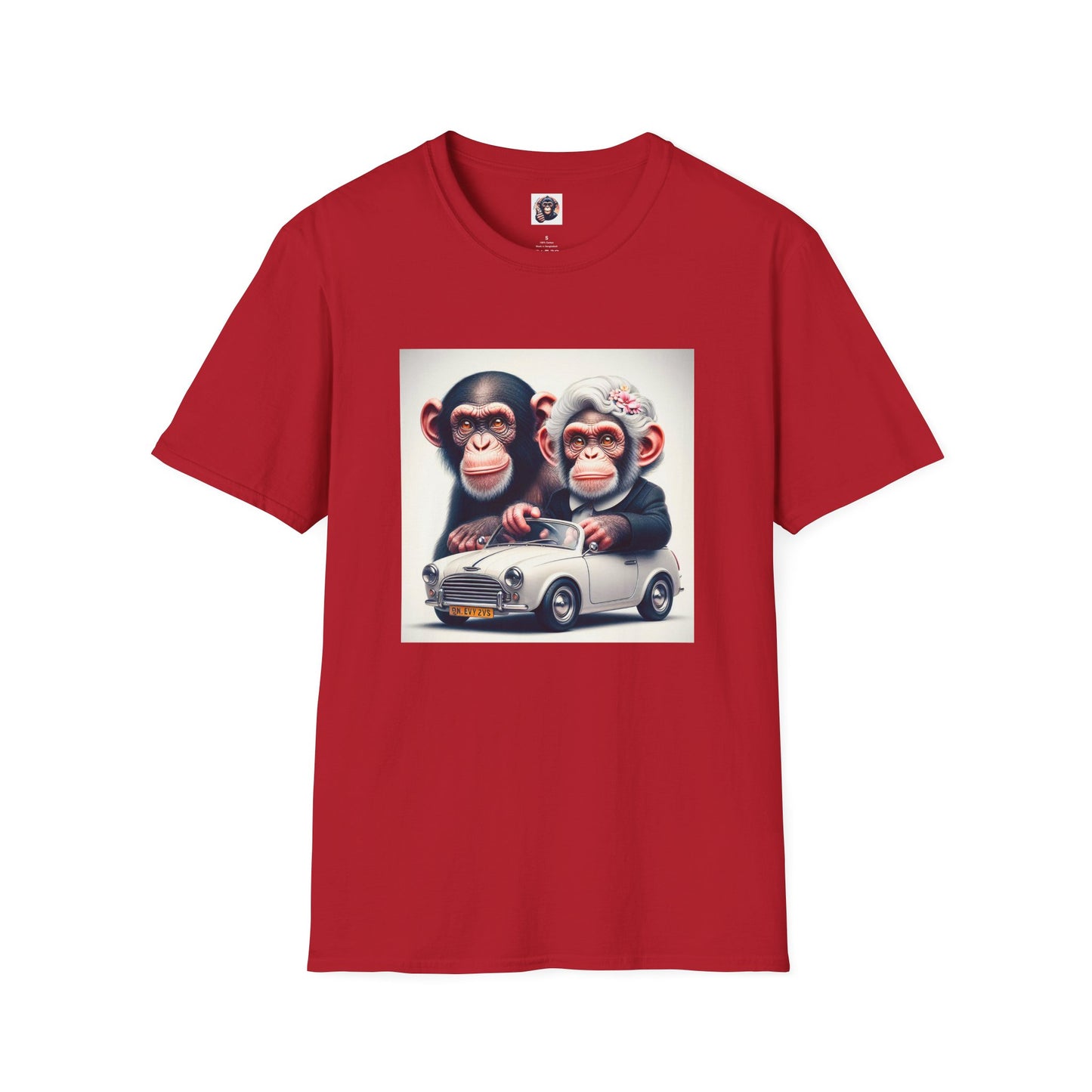 Wacky Chimp baby driver T-Shirt Printify S Cherry Red