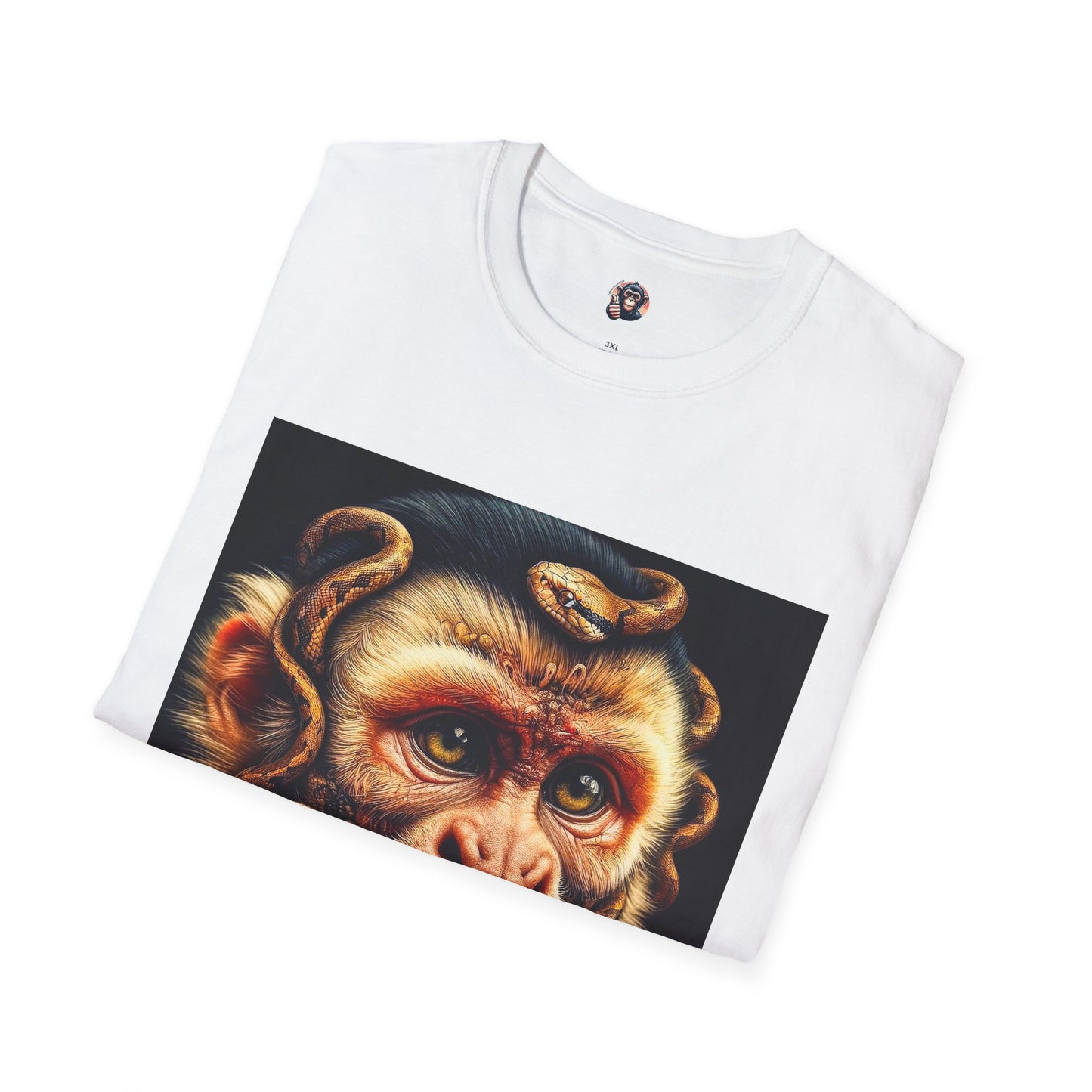 Capuchin Monkey snake hair shirt T-Shirt Printify