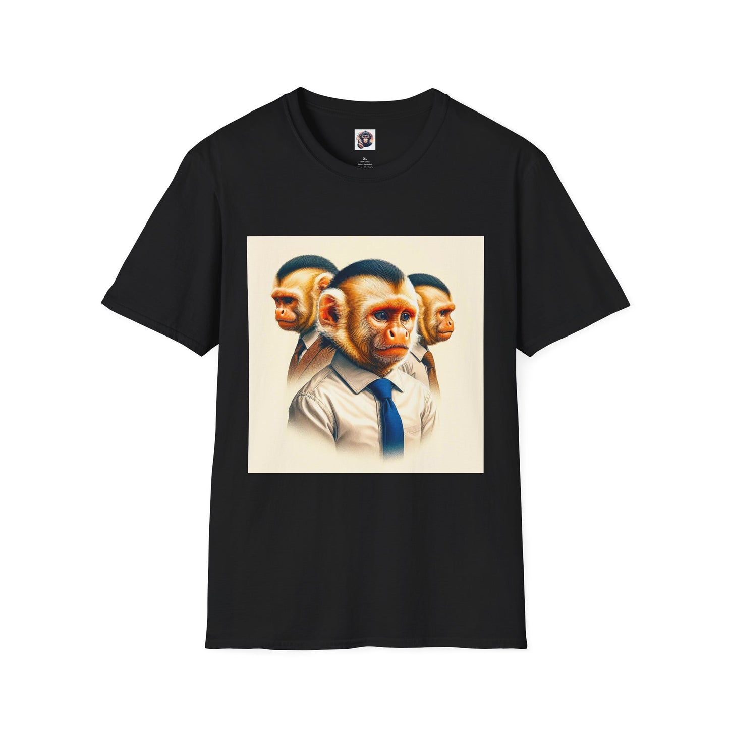 Capuchin Monkey business men T-Shirt Printify XS Black