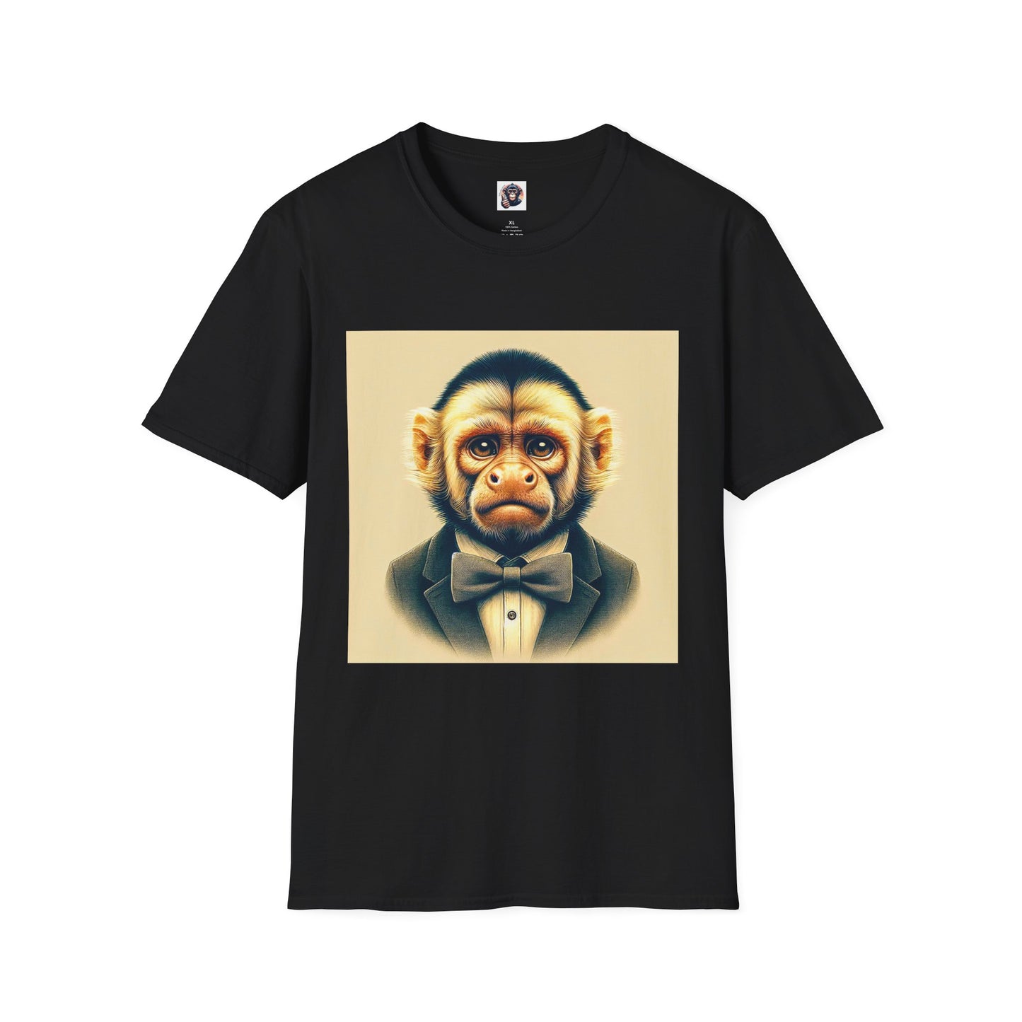 Capuchin Monkey business professional shirt T-Shirt Printify XS Black