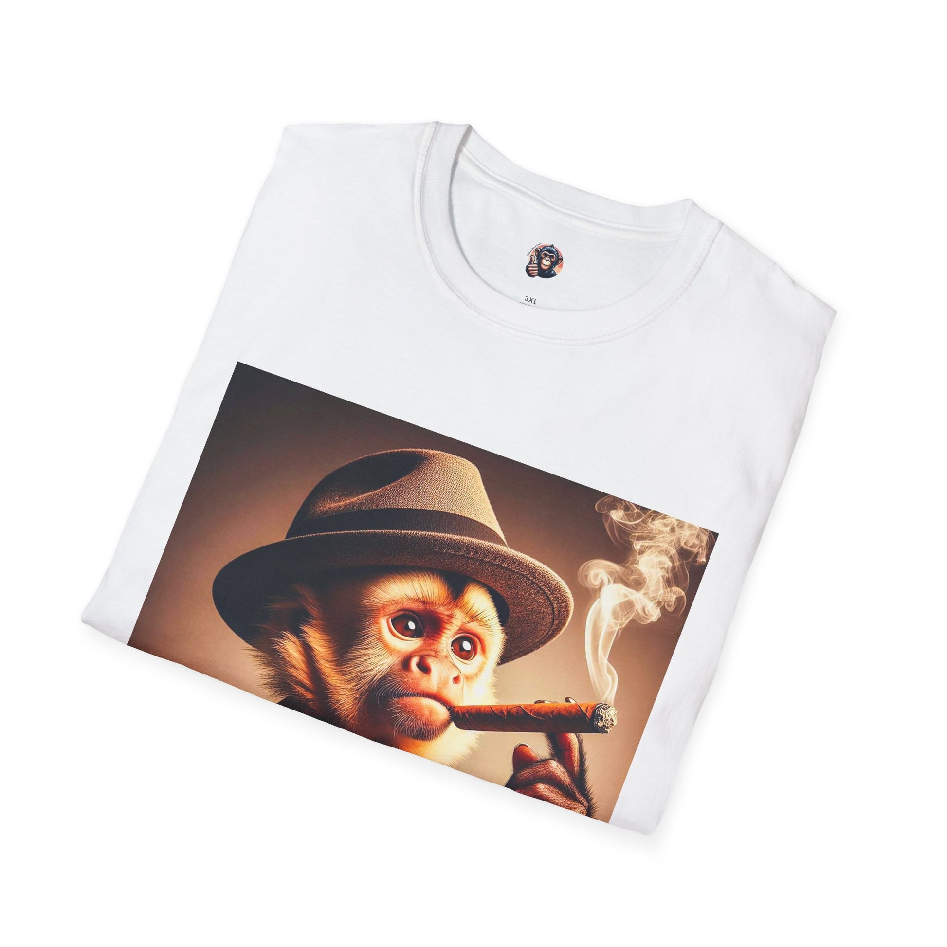 Capuchin Monkey smoking cigar shirt T-Shirt Printify