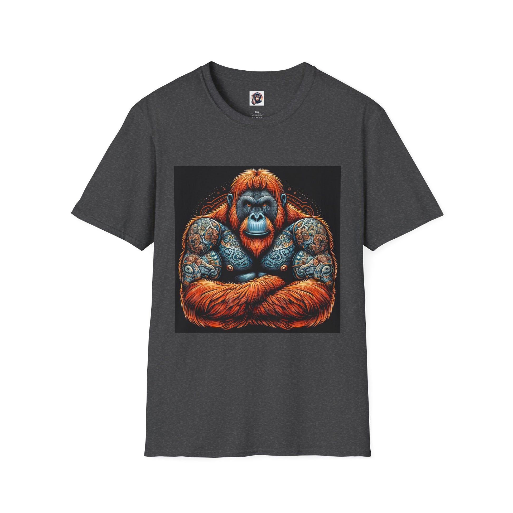 Orangutans muscles T-Shirt Printify XS Dark Heather