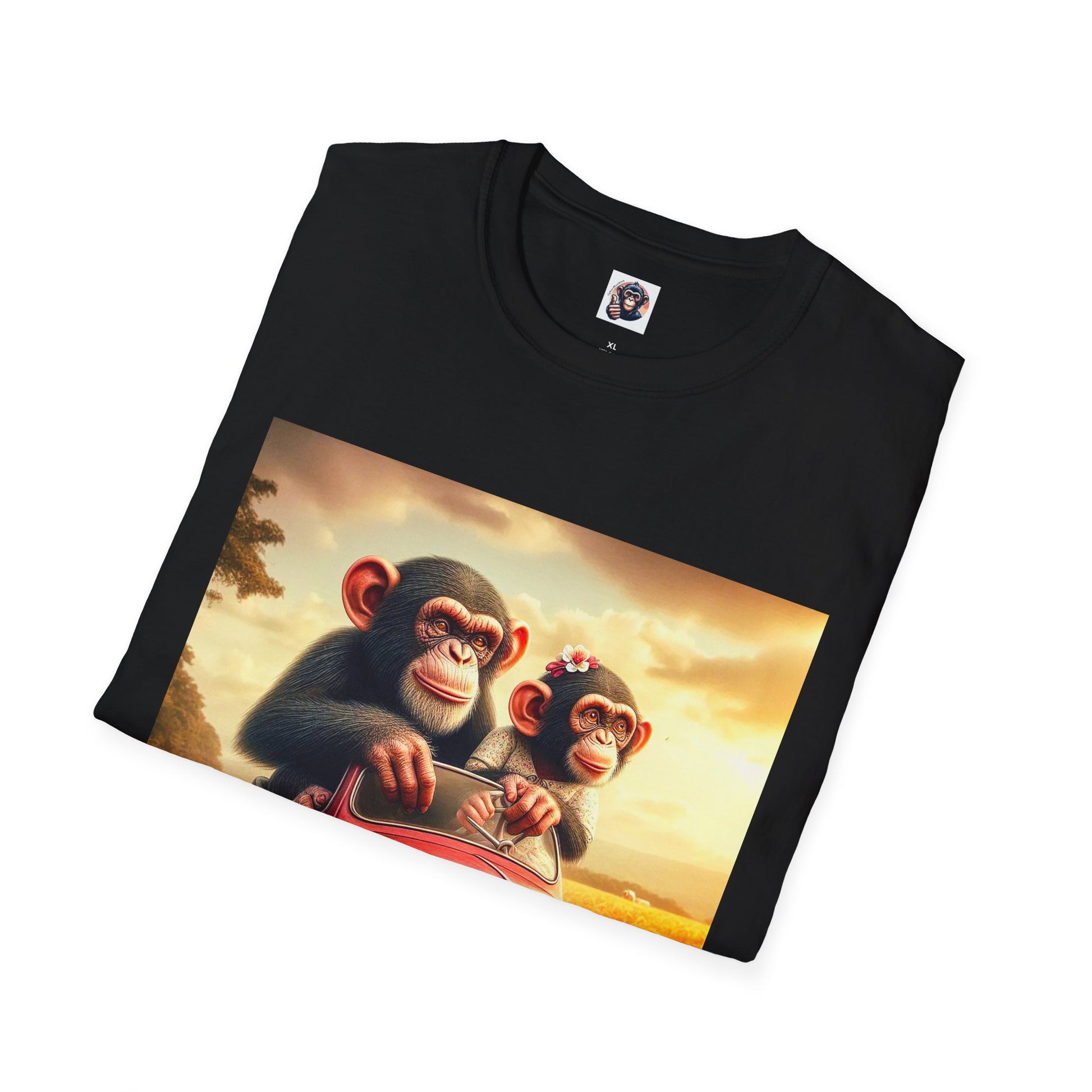 Wacky Chimp tiny car T-Shirt Printify