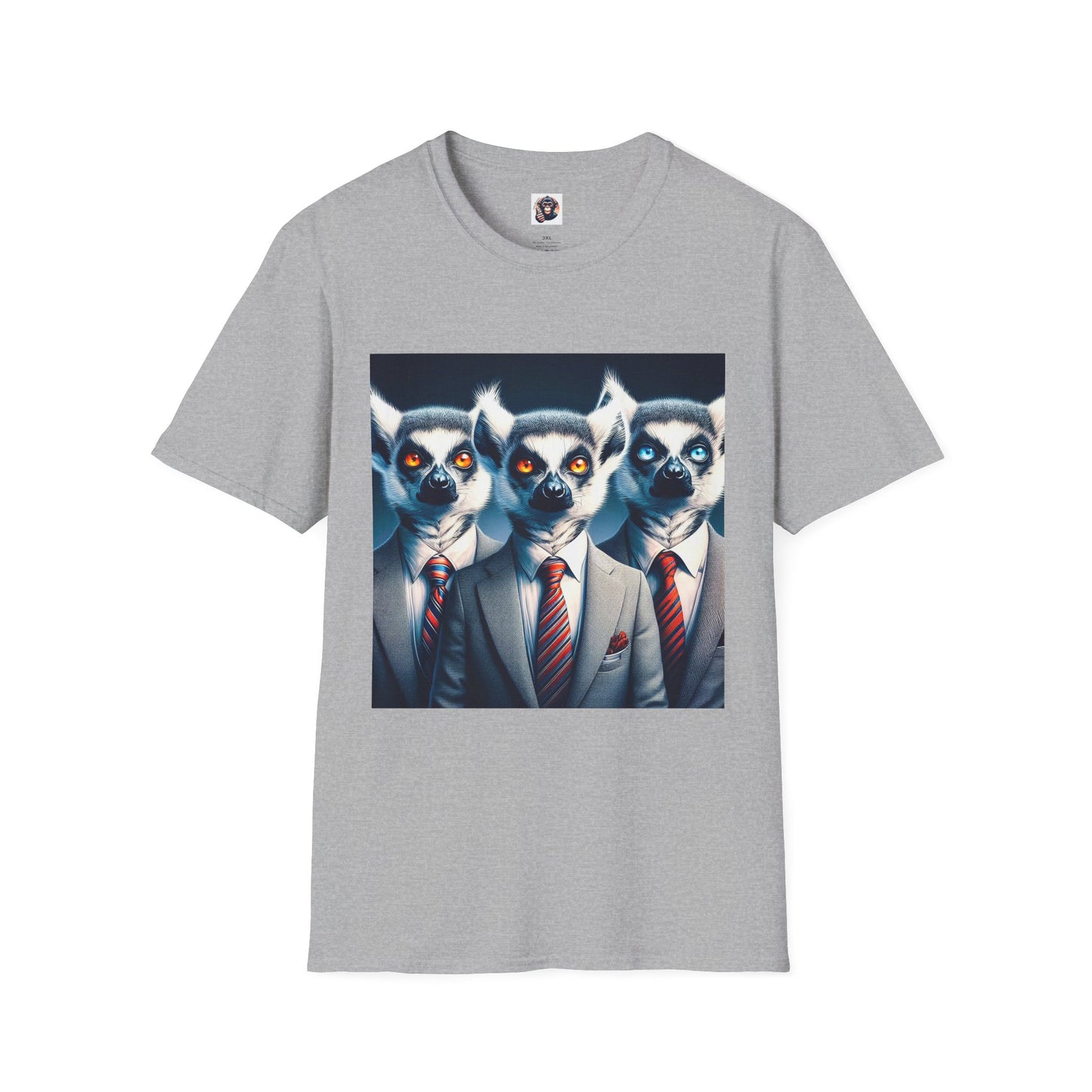Lemurs business man T-Shirt Printify XS Sport Grey