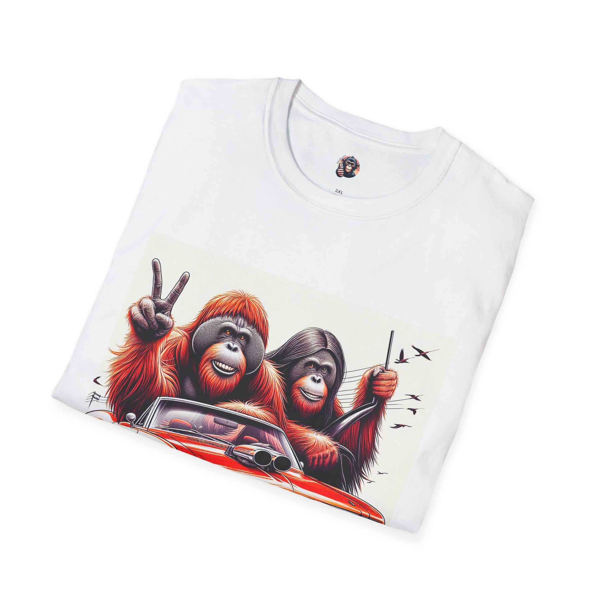Wacky Orangutans fun driving T-Shirt Printify